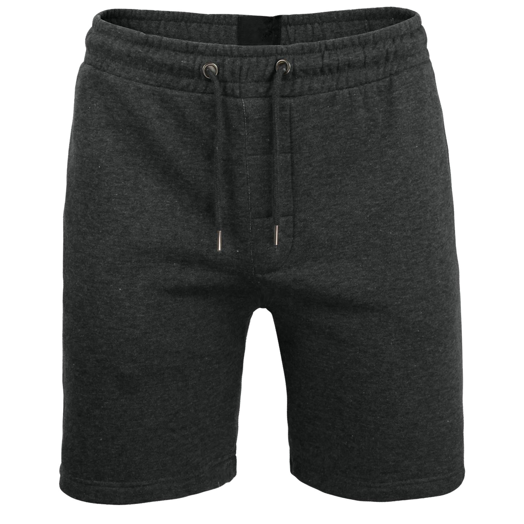 Mens Fleece Shorts With Zip Pockets Elasticated Waist Summer Gym Running Joggers - Picture 4 of 16