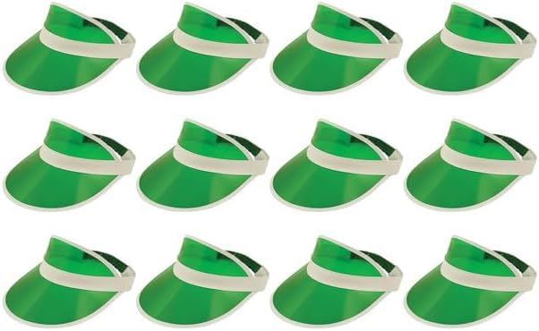 Unisex Neon Retro Sun Visor Hat Headband Cap For Golf Stag Poker Party Hats Lot - Picture 9 of 44