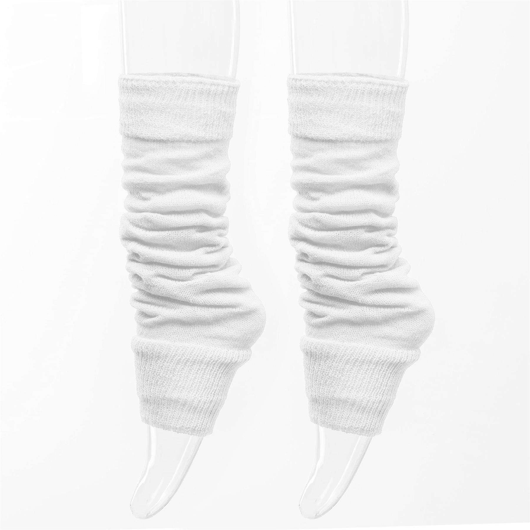 GIRLS TUTU LEG WARMERS 80’S WOMENS FANCY DRESS LADIES DANCE KNEE SOCKS ACCESSORY - Picture 26 of 31