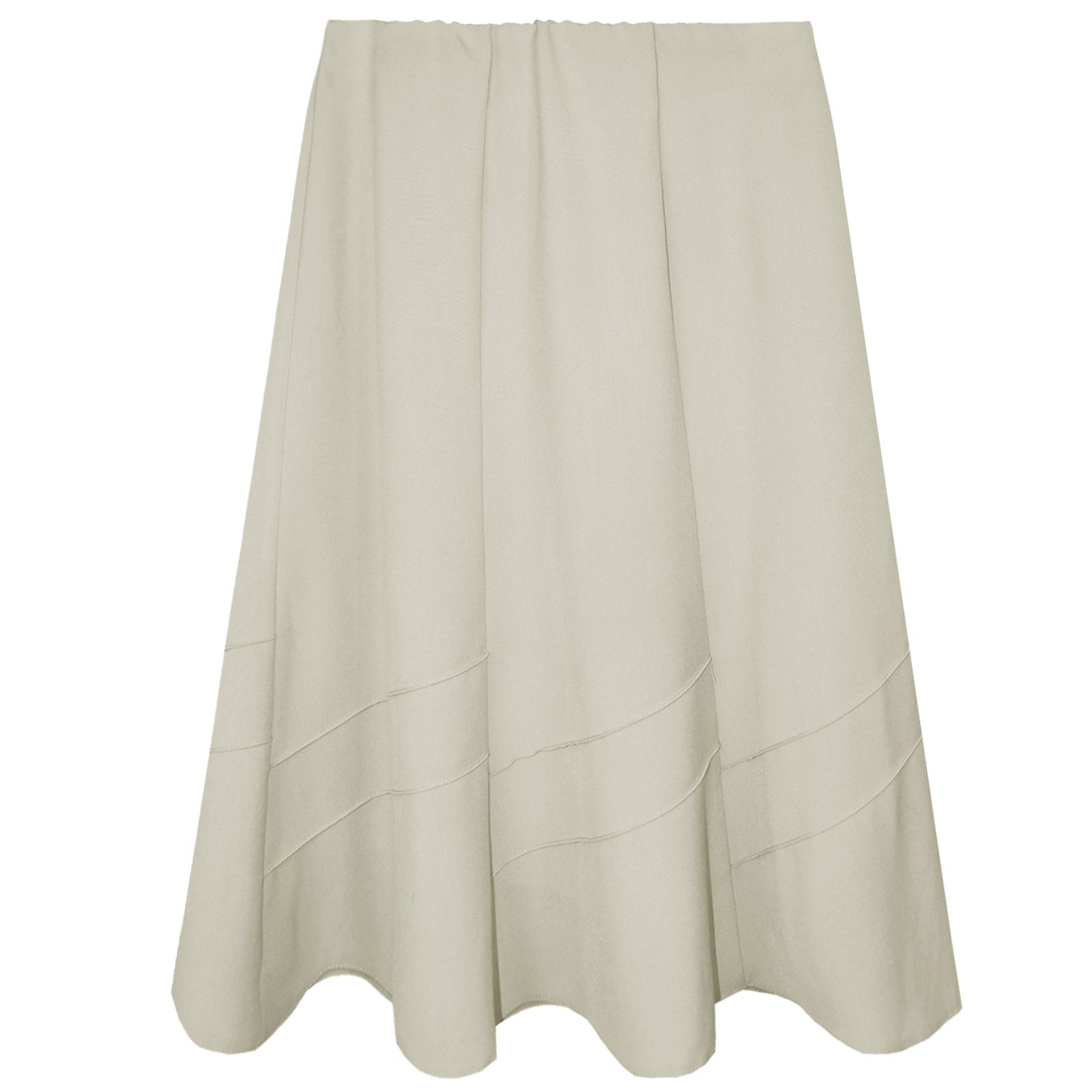 NEW LADIES FLARED PLAIN MIDI ELACTICATED WAIST SKIRT SKATER FESTIVE WEAR BOTTOMS - Imagen 2 de 6