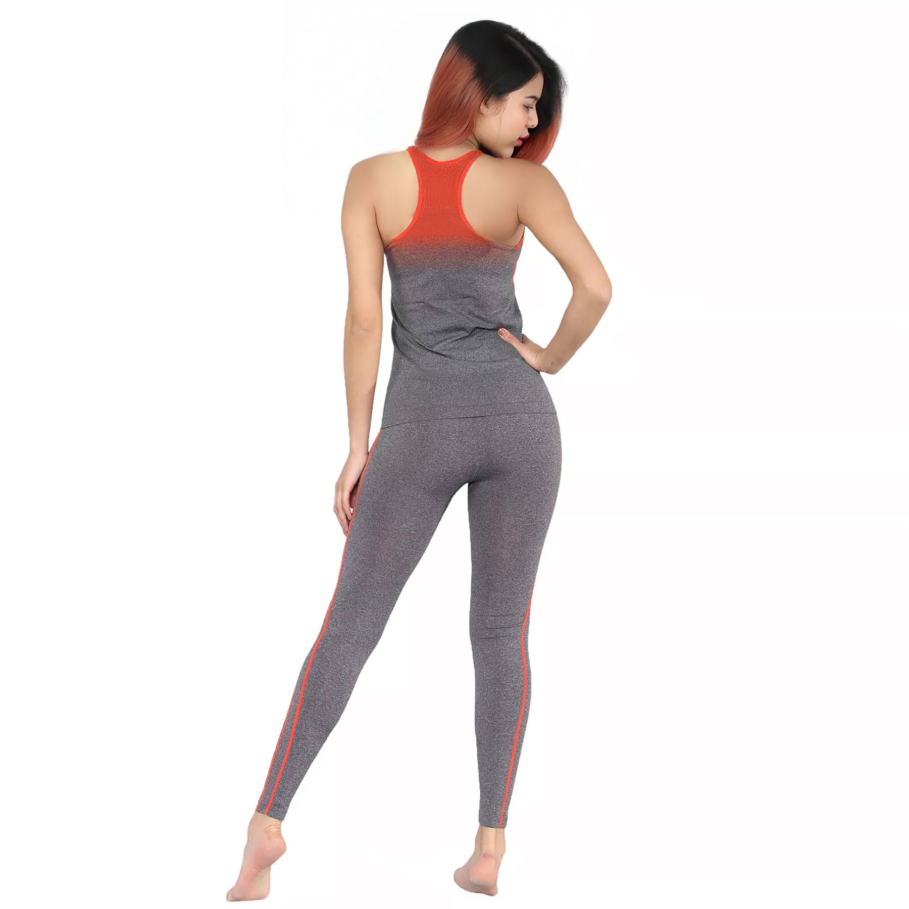 Ladies Tracksuits Gym Wear Vest Tops Leggings Exercise Fitness Yoga Fitness Suit - Picture 10 of 22