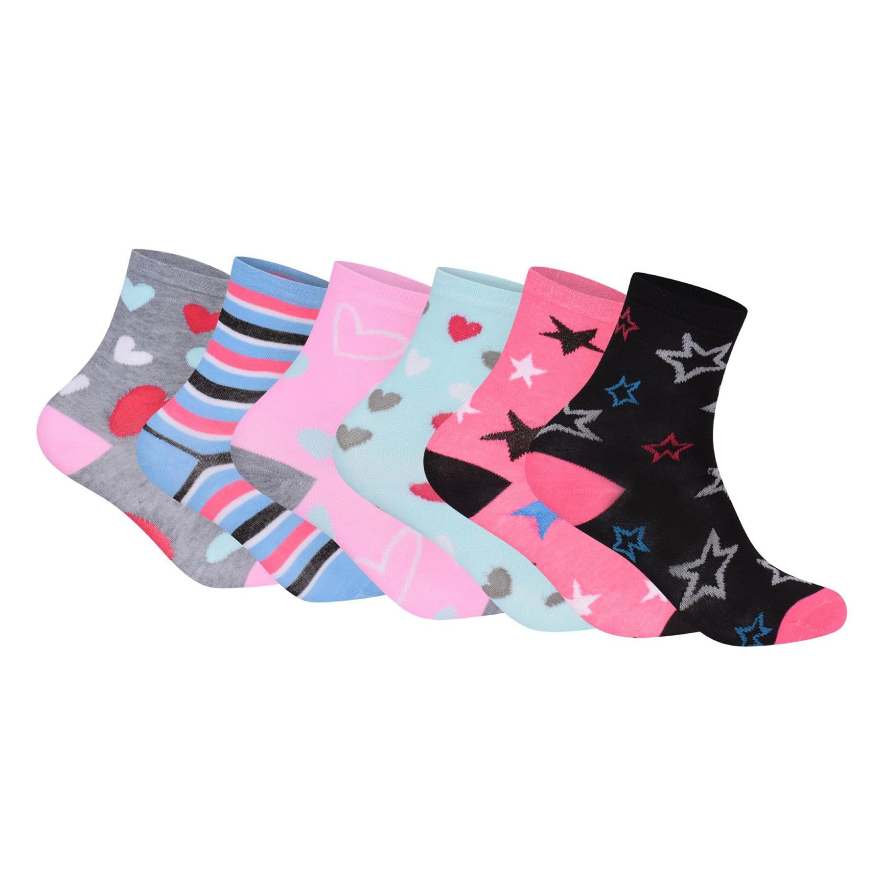 3/6 Pairs Girls Boys Kids Crew Socks Childrens Novelty Character Funky Designs - Picture 32 of 53
