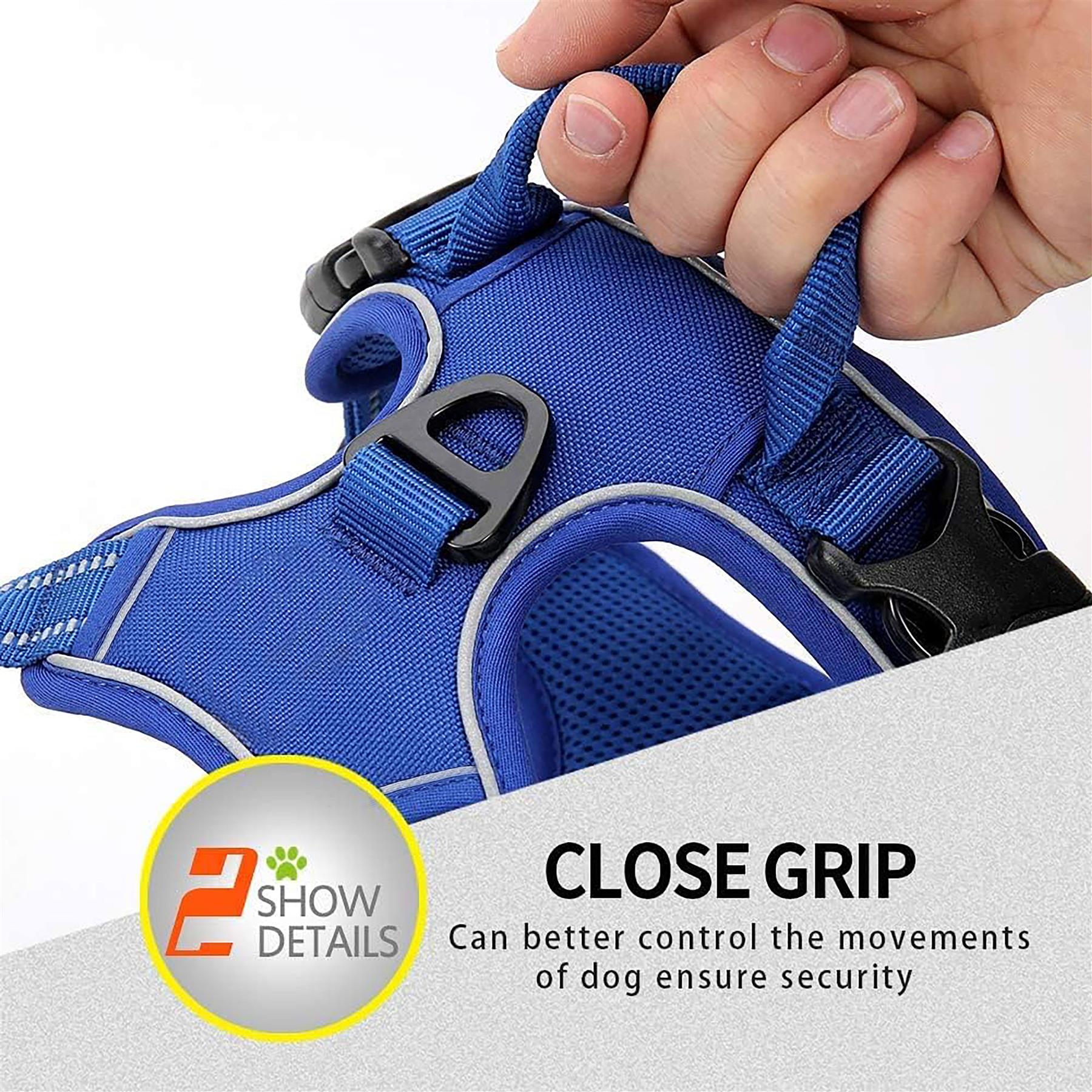 Dog Harness Strong Adjustable No Pull High Visibility Reflective Safety Vest Dog Harness Strong Adjustable No Pull High Visibility Reflective Safety Vest