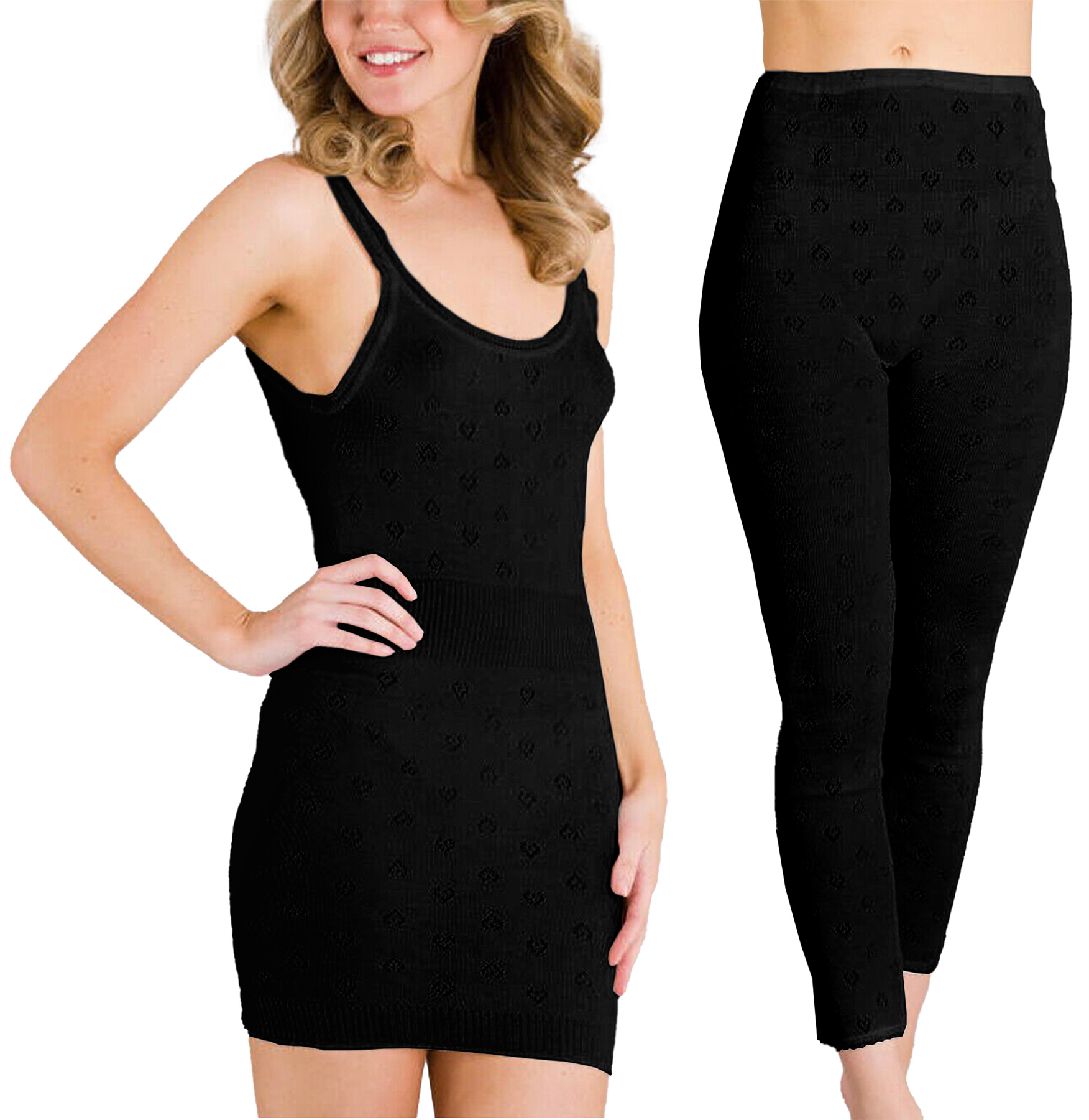 Womens Thermal Long Johns Complete Set Underwear Ladies Base Layer Top & Bottoms - Picture 4 of 15