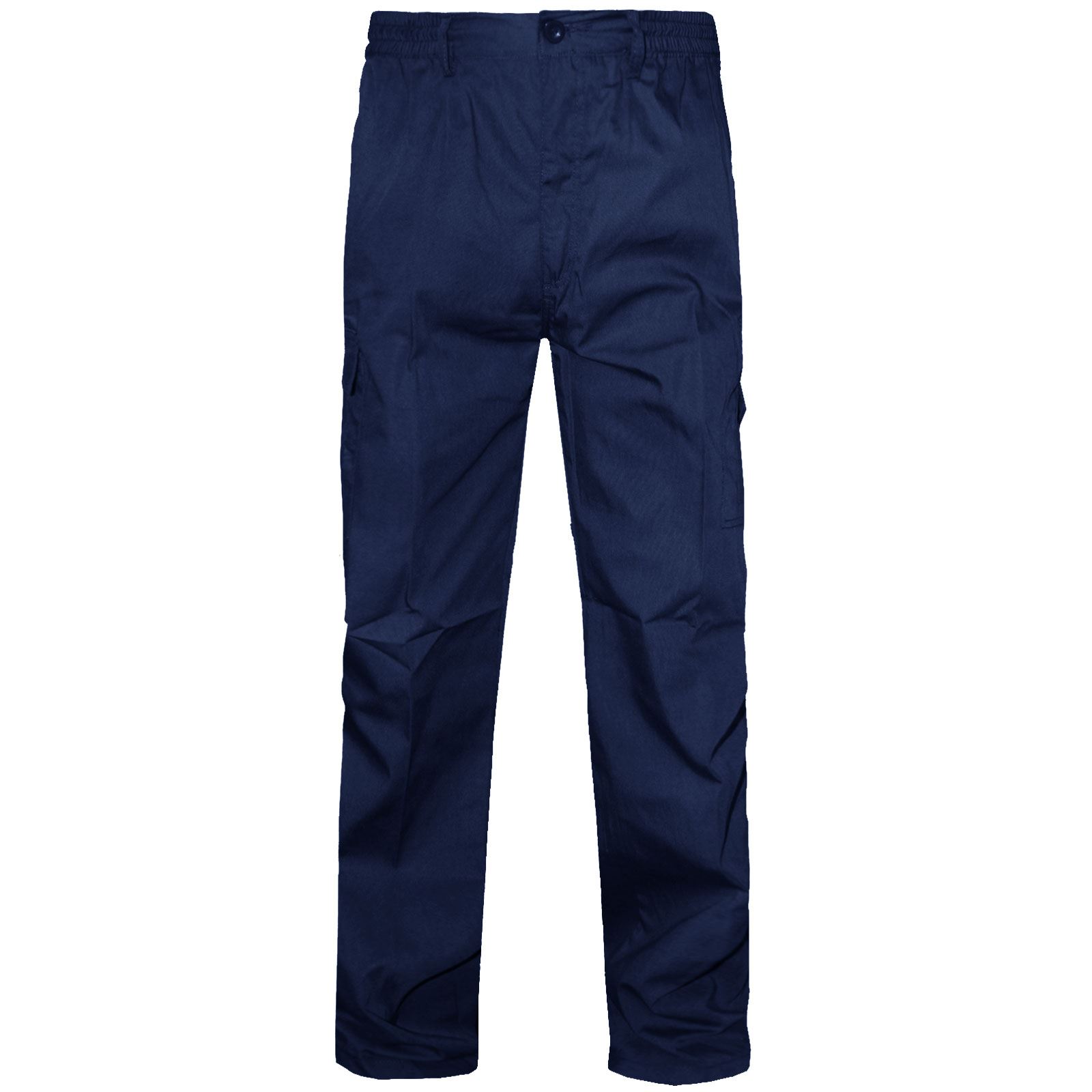MENS CARGO COMBAT TROUSERS ELASTICATED WAIST POCKETS LONG BOTTOMS WORK PANTS eBay