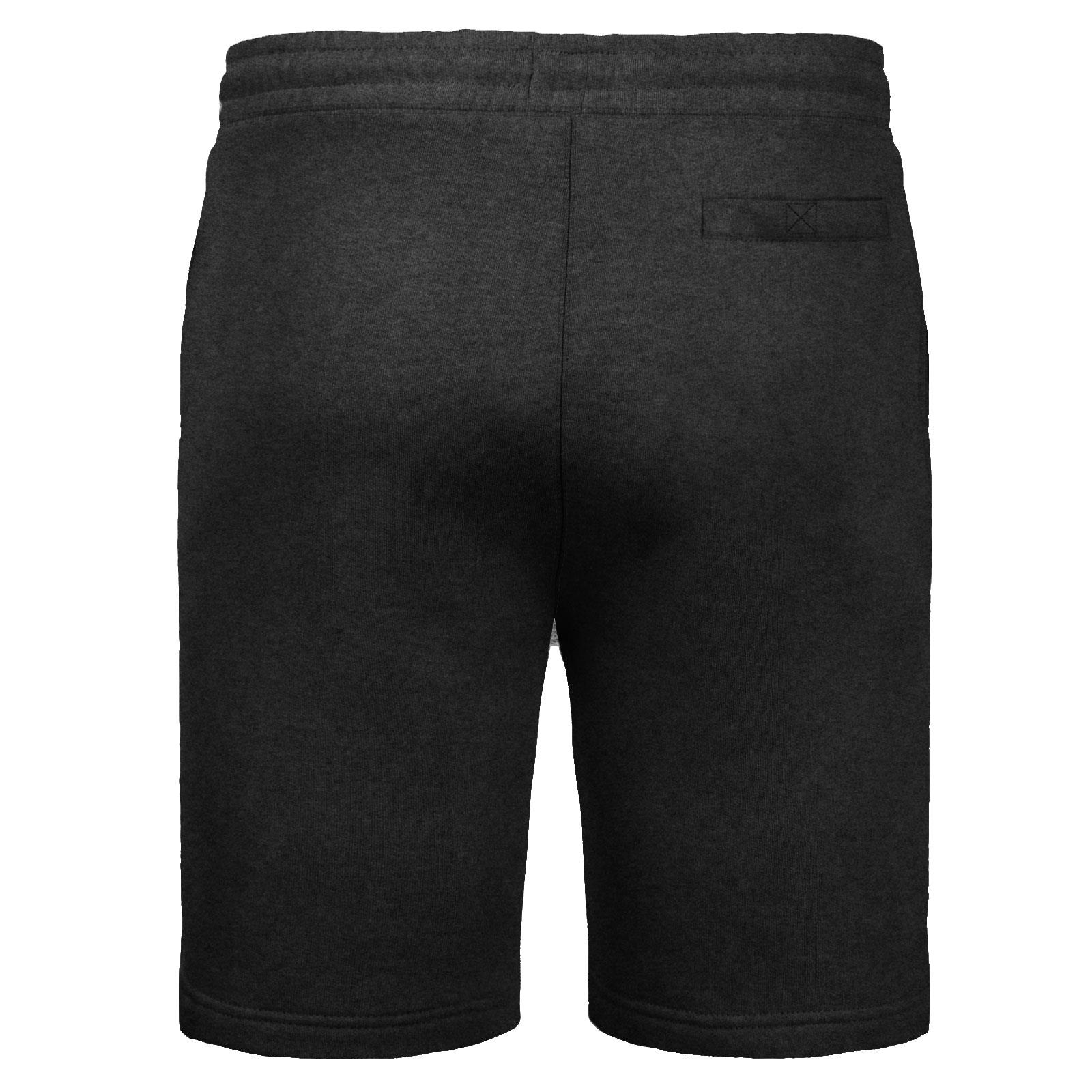 Mens Fleece Shorts Elasticated Waist Slash Pockets Jogger Gym Running