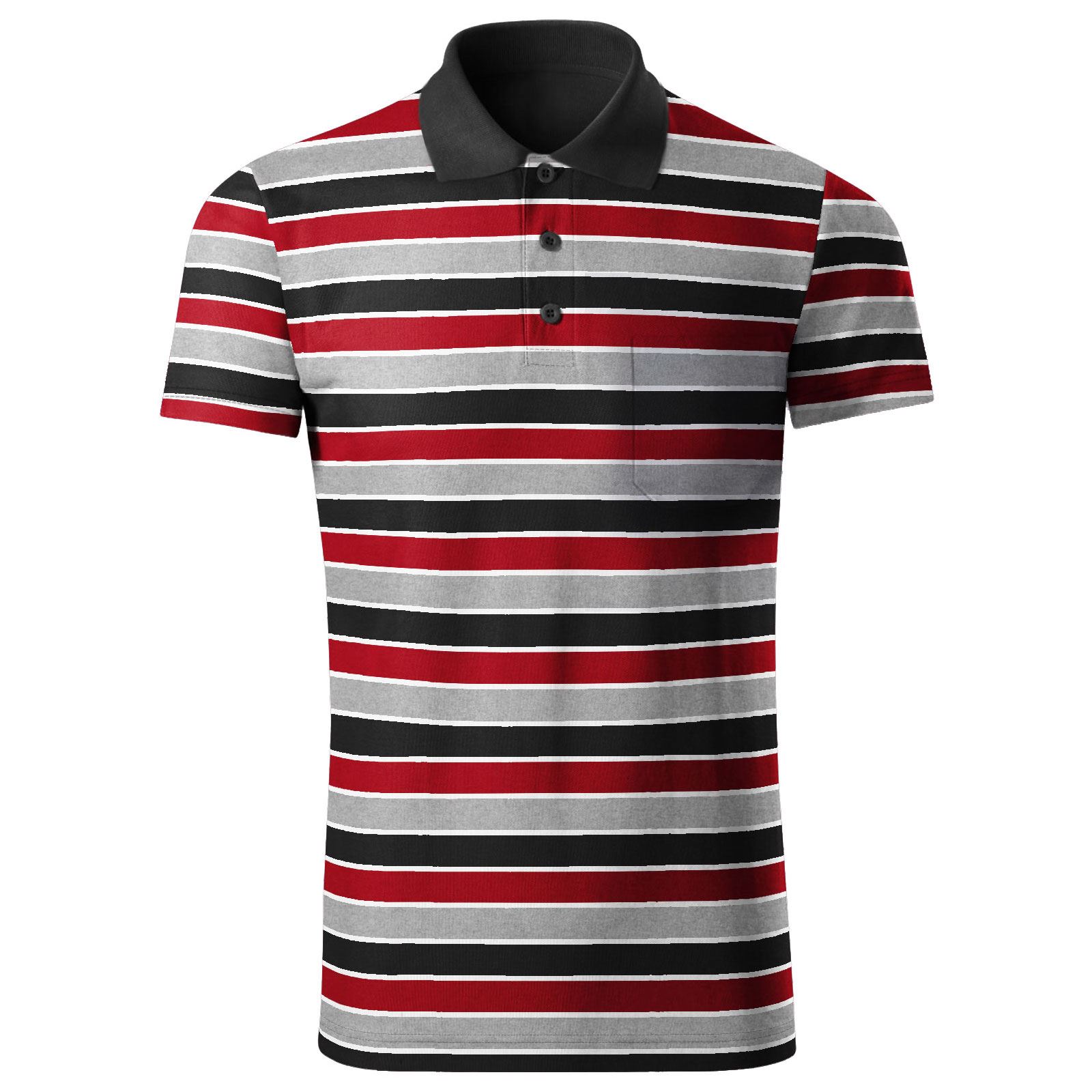 NEW MENS STRIPED POLO SHIRTS PIQUE COLLARED TSHIRT SHORT SLEEVES