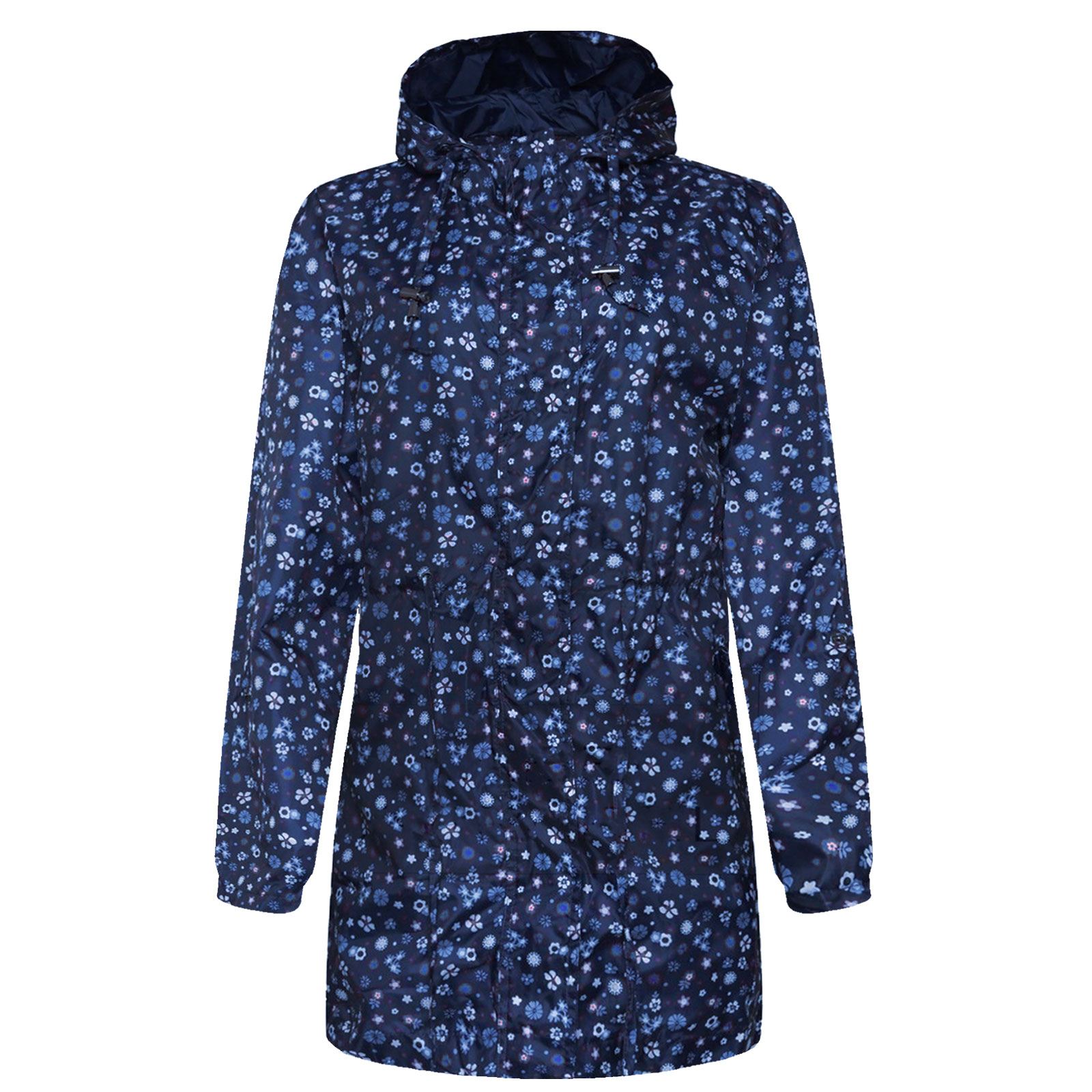 LADIES RAIN COAT LIGHT SHOWER PROOF PARKA FISHTAIL CAGOULE WOMENS