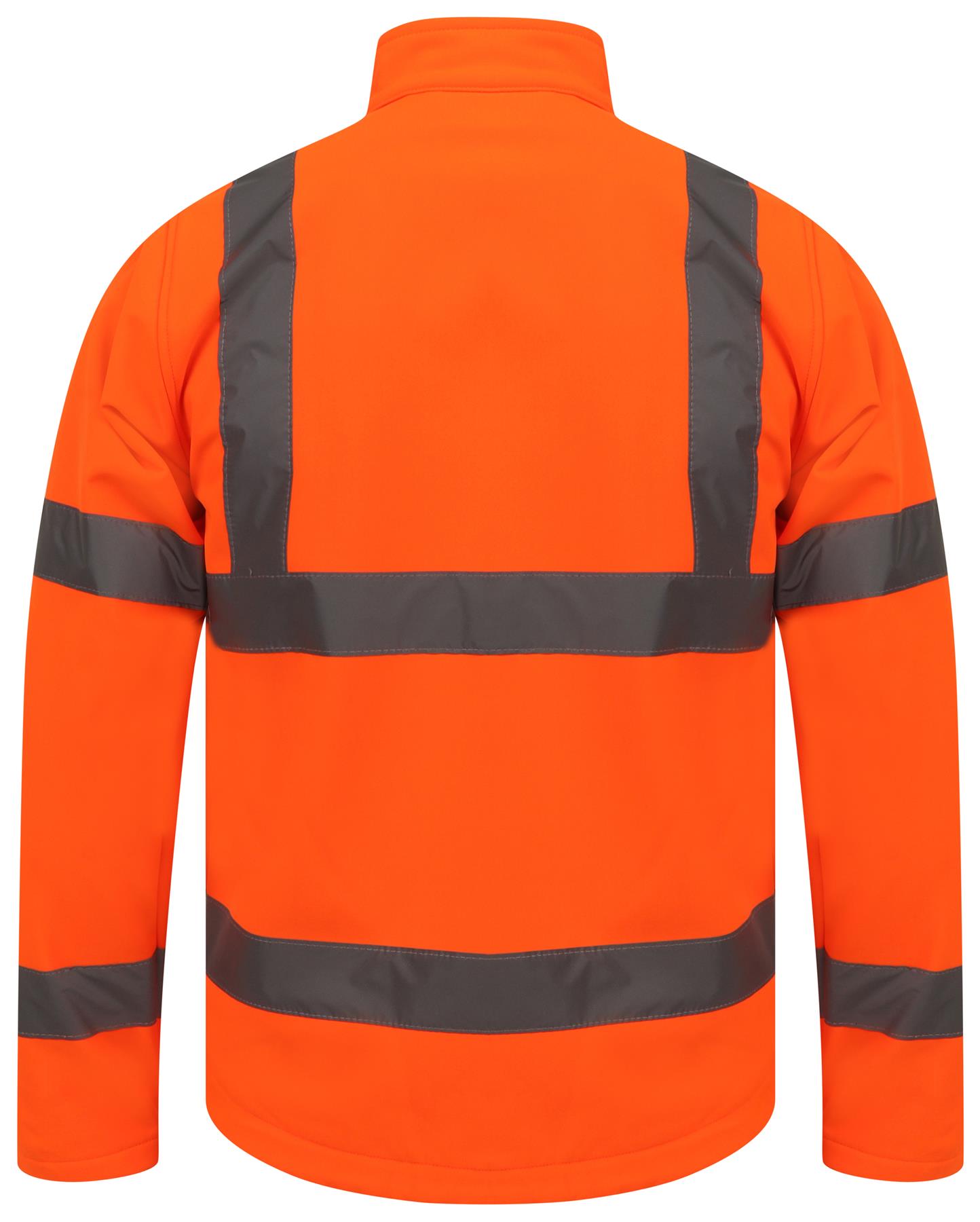 Premium Hi Vis Soft Shell Jacket High Viz Visibility Work Rain Proof Zip Jackets
