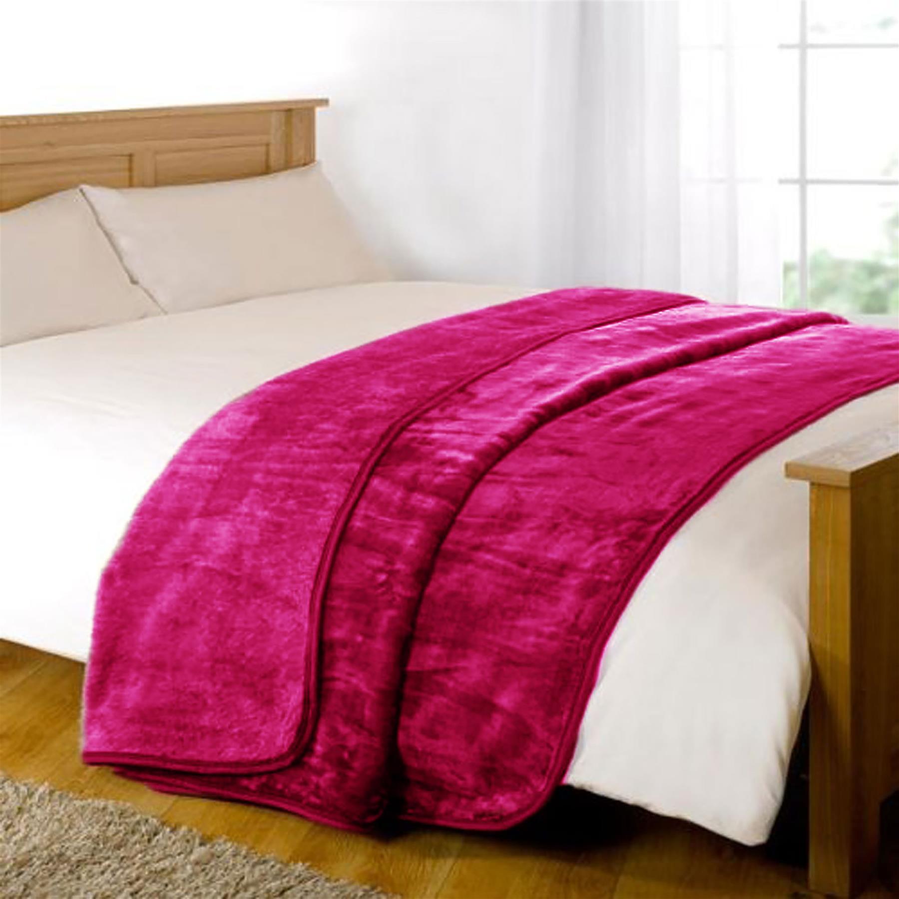 LUXURY FAUX FUR BLANKET BED THROW SOFA SOFT WARM FLEECE THROW SINGLE DOUBLE KING - Picture 16 of 62