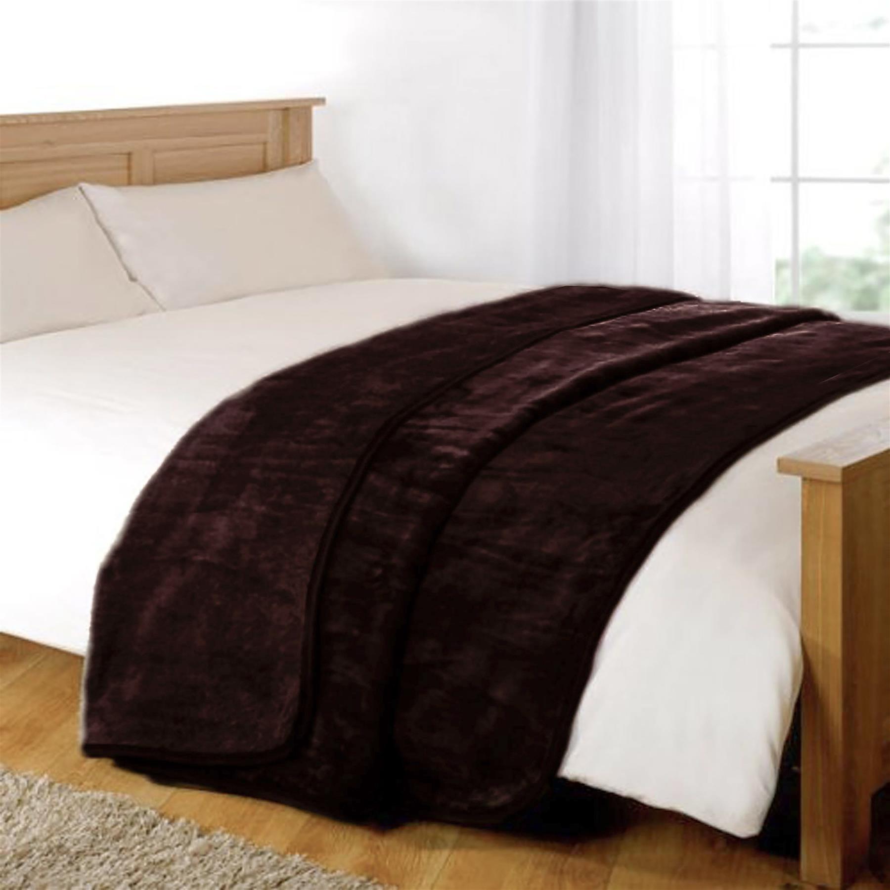 LUXURY FAUX FUR BLANKET BED THROW SOFA SOFT WARM FLEECE THROW SINGLE DOUBLE KING - Picture 9 of 62