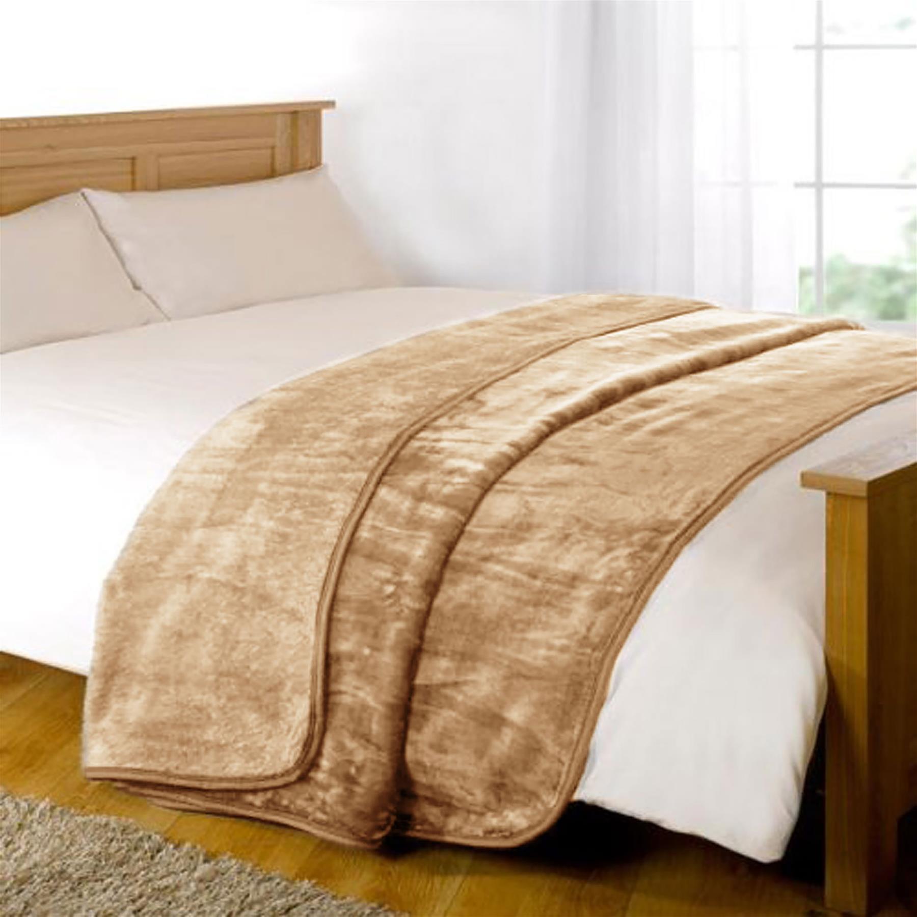 LUXURY FAUX FUR BLANKET BED THROW SOFA SOFT WARM FLEECE THROW SINGLE DOUBLE KING - Picture 42 of 62