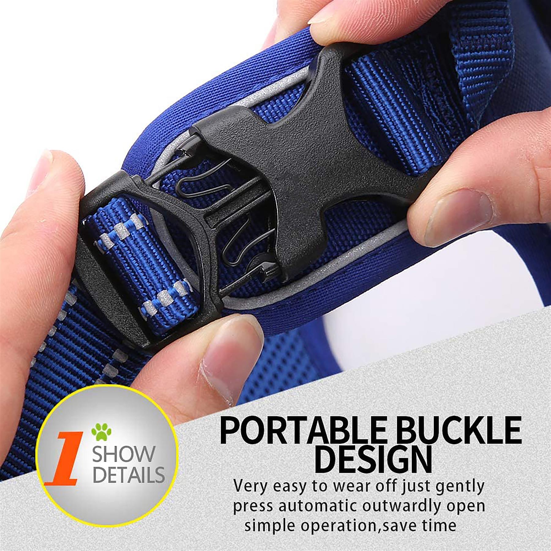 Dog Harness Strong Adjustable No Pull High Visibility Reflective Safety Vest Dog Harness Strong Adjustable No Pull High Visibility Reflective Safety Vest