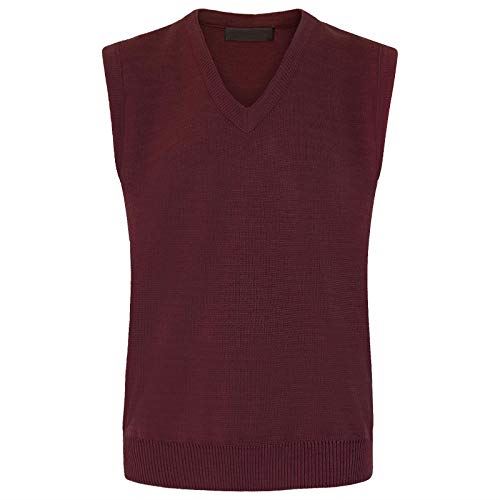 Mens Plain V Neck Sleeveless Sweater Jumper Tank Top Jersey Golf Casual S-5XL - Picture 11 of 11