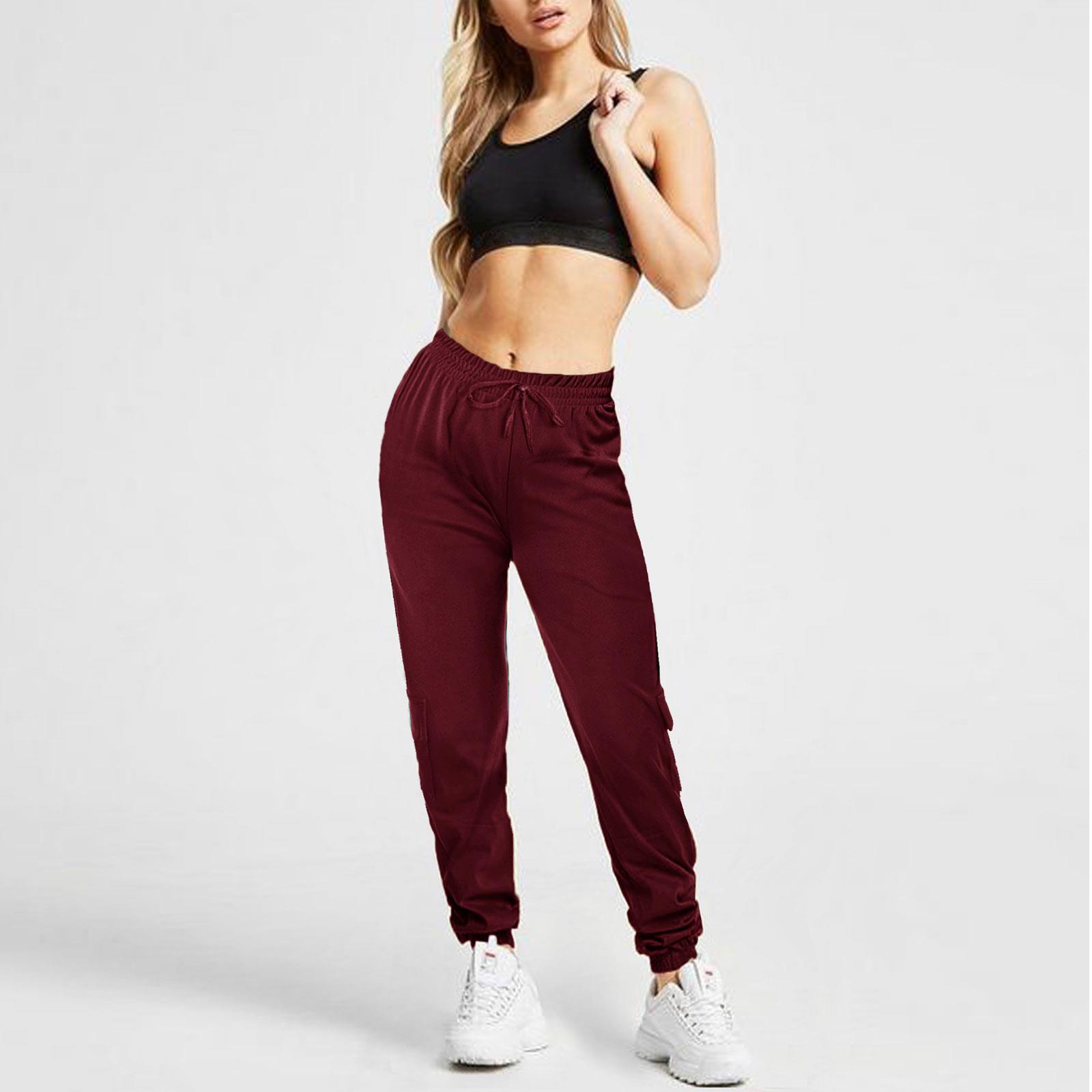 Ladies Cargo Combat Trousers Stretch Womens Elasticated Cotton Joggers Pants - Picture 28 of 51