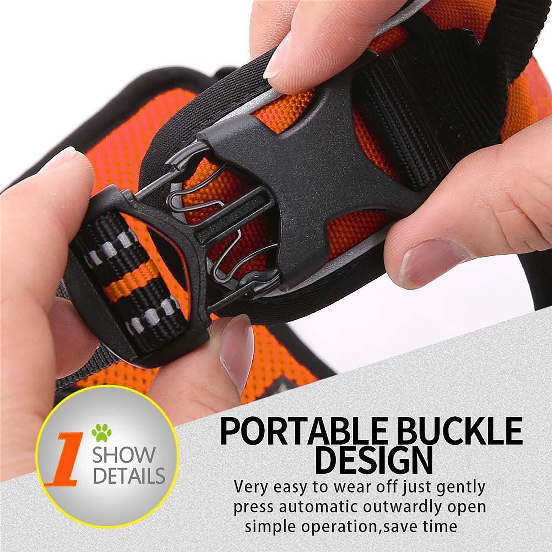 Dog Harness Strong Adjustable No Pull High Visibility Reflective Safety Vest Dog Harness Strong Adjustable No Pull High Visibility Reflective Safety Vest