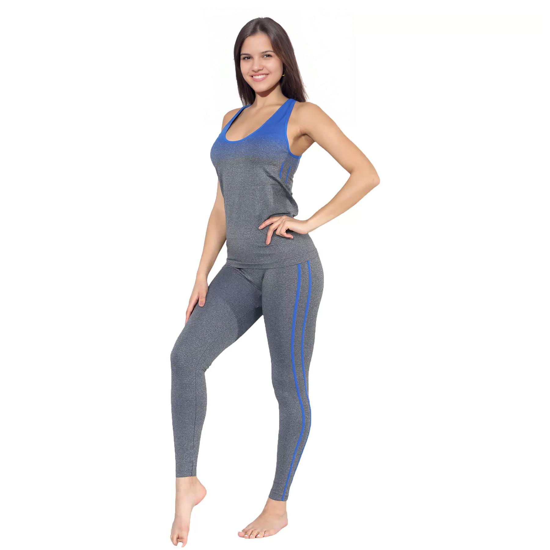 Ladies Tracksuits Gym Wear Vest Tops Leggings Exercise Fitness Yoga Fitness Suit