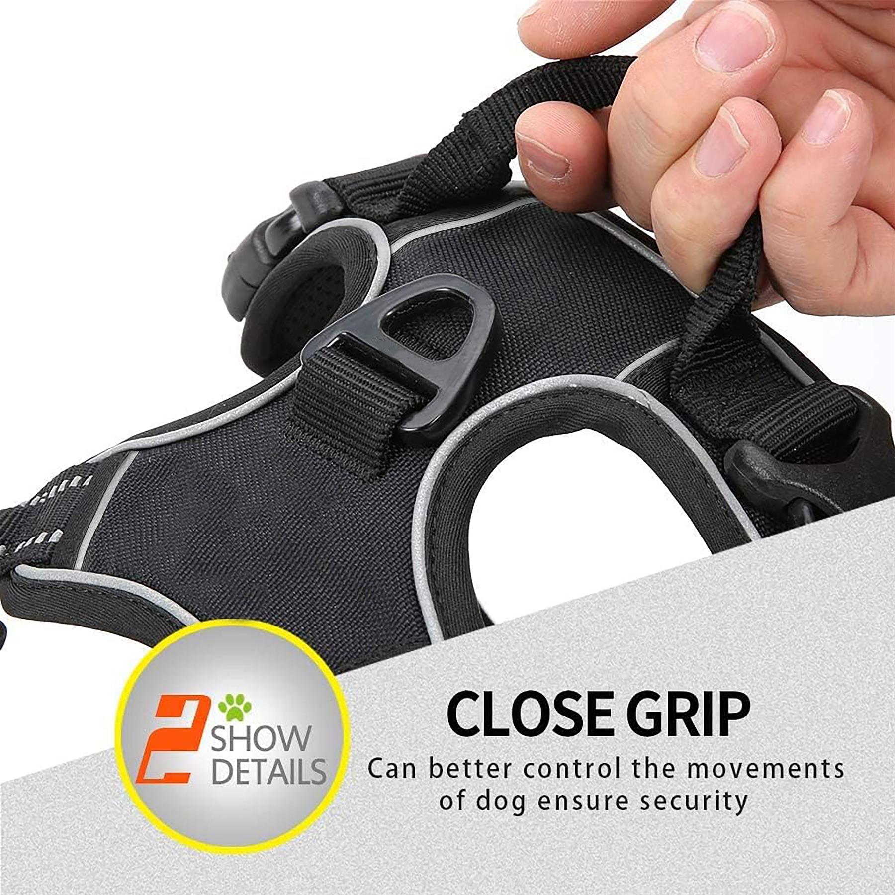 Dog Harness Strong Adjustable No Pull High Visibility Reflective Safety Vest Dog Harness Strong Adjustable No Pull High Visibility Reflective Safety Vest