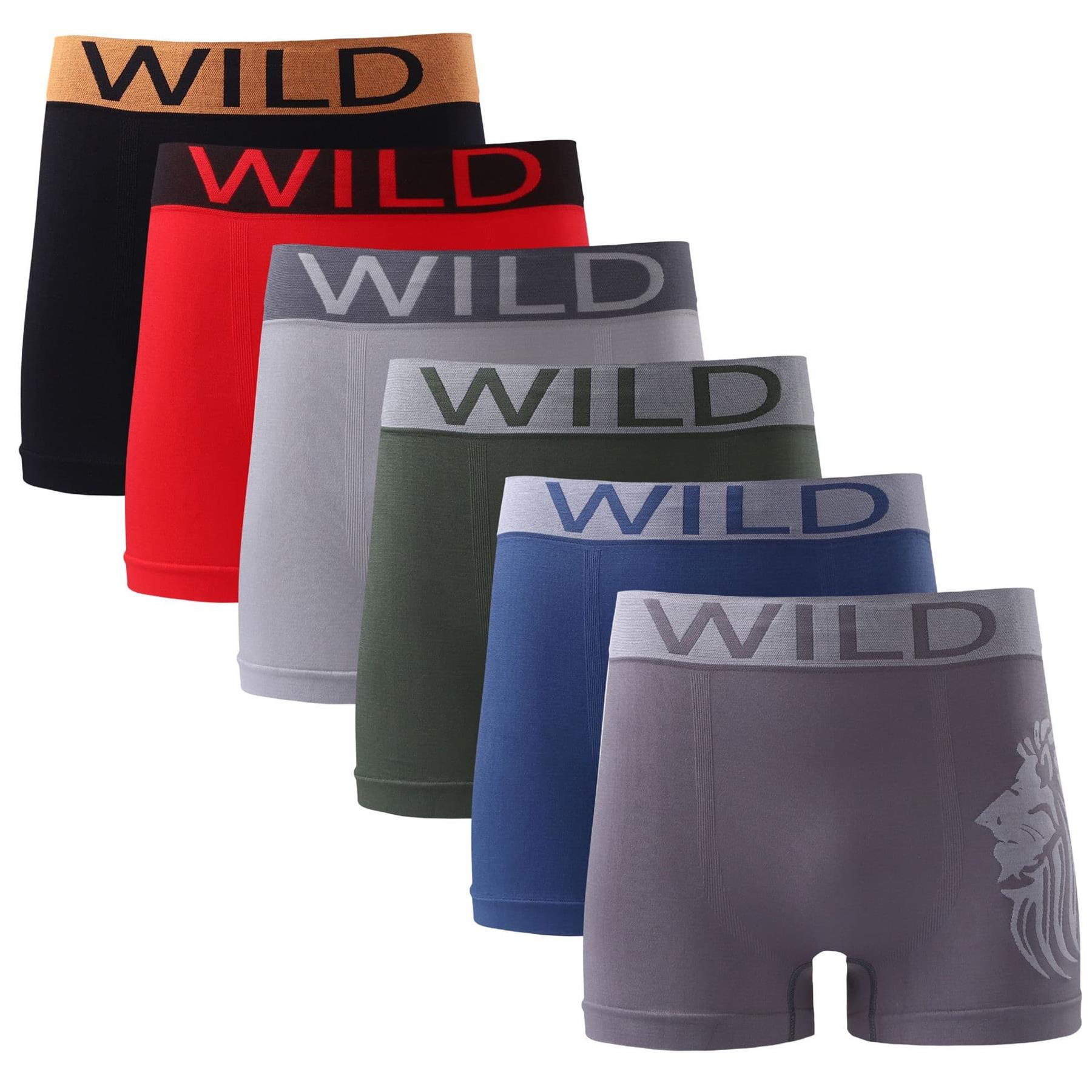 12 Packs Mens Boxers Shorts Seamless Underwear Multipack Trunks Wild Underpants - Picture 8 of 8