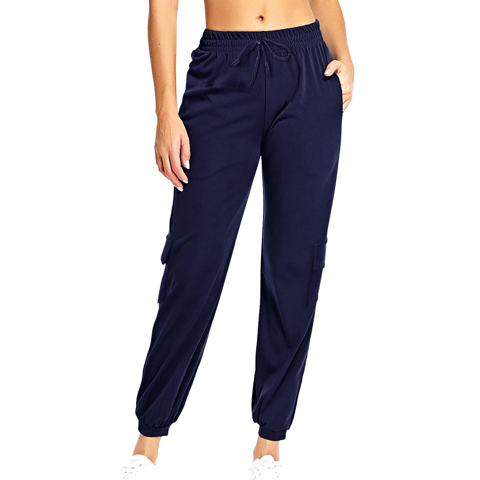 Ladies Cargo Combat Trousers Stretch Womens Elasticated Cotton Joggers Pants - Picture 39 of 51