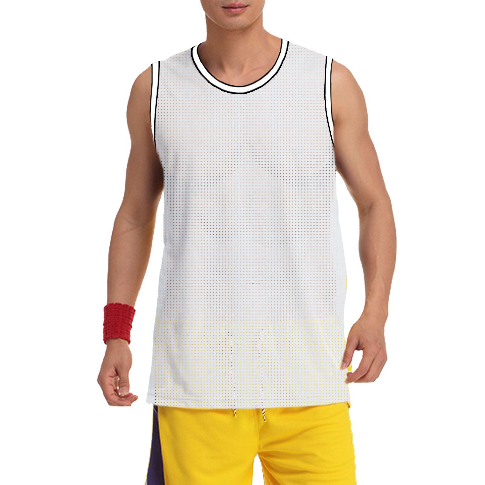 Mens Breathable Mesh Net Vest Summer Basketball Sports PE Running Gym