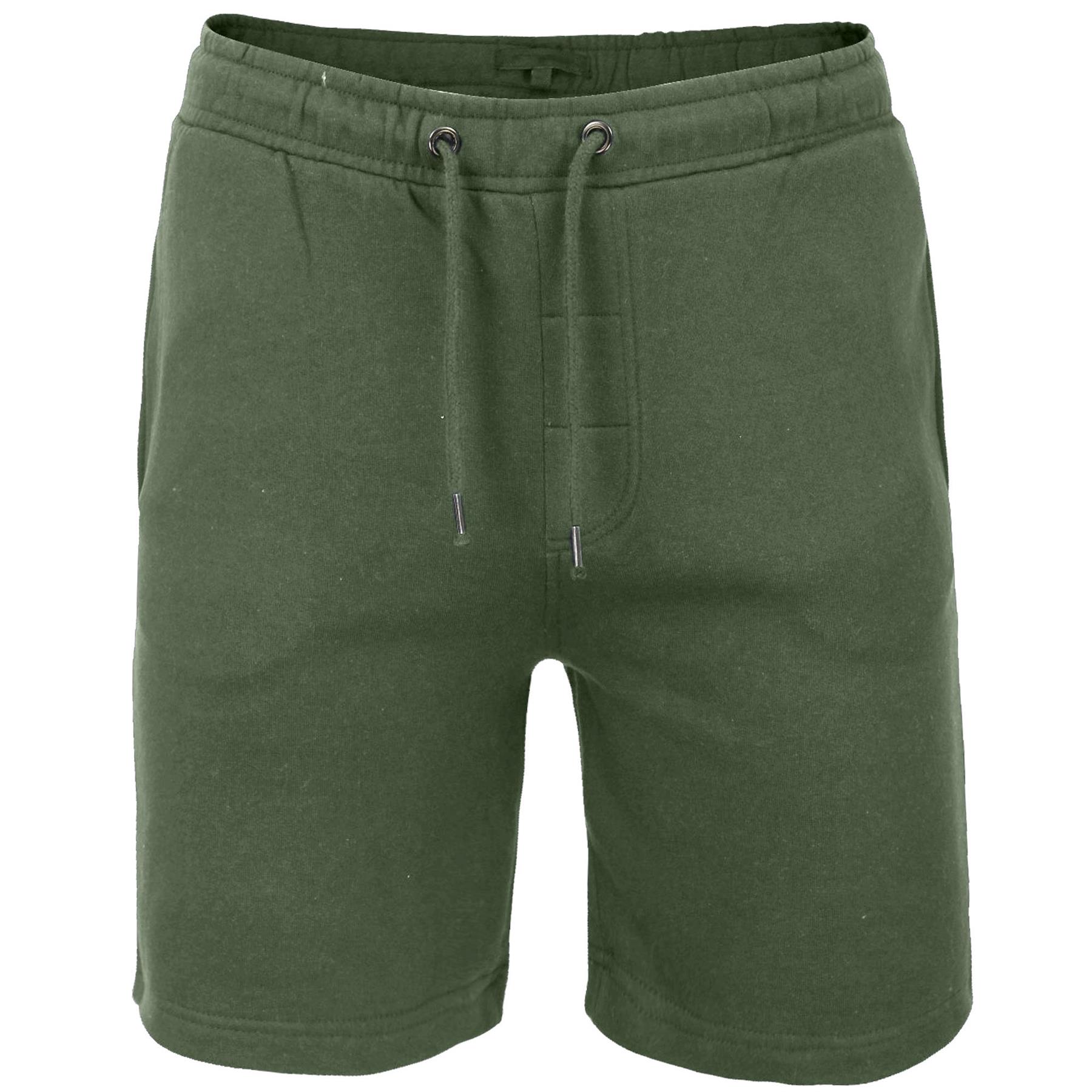 Mens Fleece Shorts With Zip Pockets Elasticated Waist Summer Gym Running Joggers - Picture 13 of 16