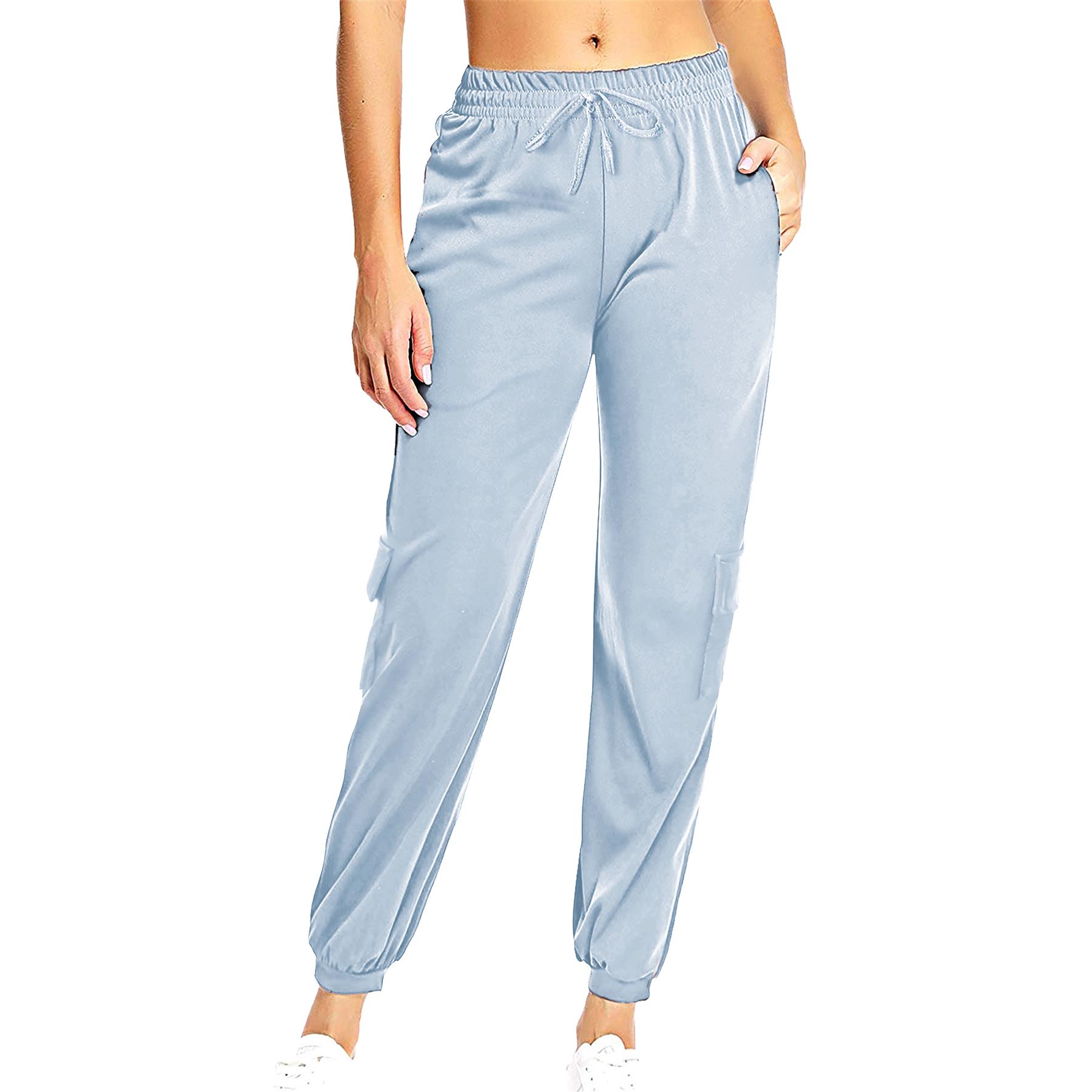 Ladies Cargo Combat Trousers Stretch Womens Elasticated Cotton Joggers Pants - Picture 24 of 51