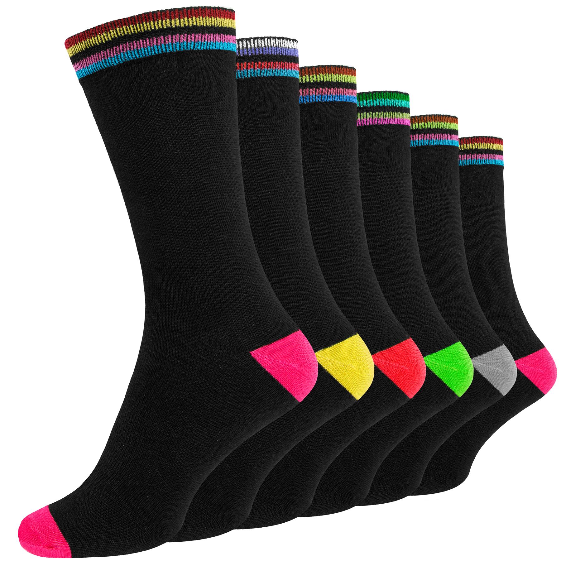 Mens Moon Funky Design Socks Bright Cotton Rich Coloured Stripes Size 6-11 - Picture 7 of 72