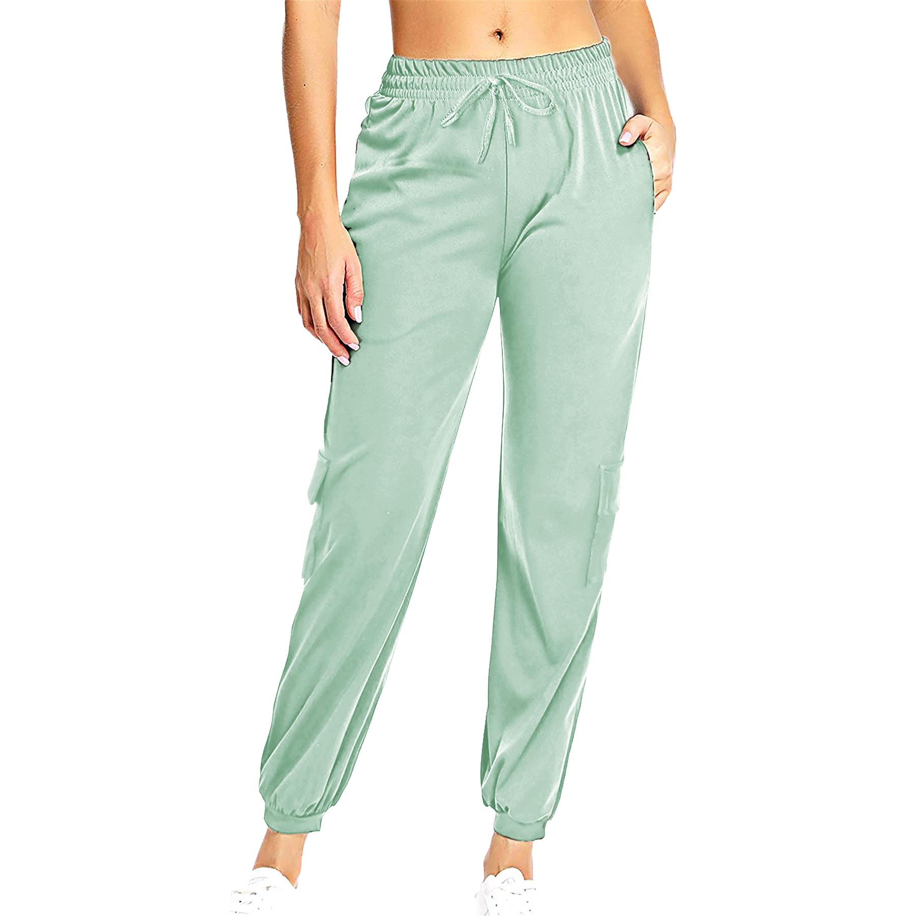 Ladies Cargo Combat Trousers Stretch Womens Elasticated Cotton Joggers Pants - Picture 33 of 51