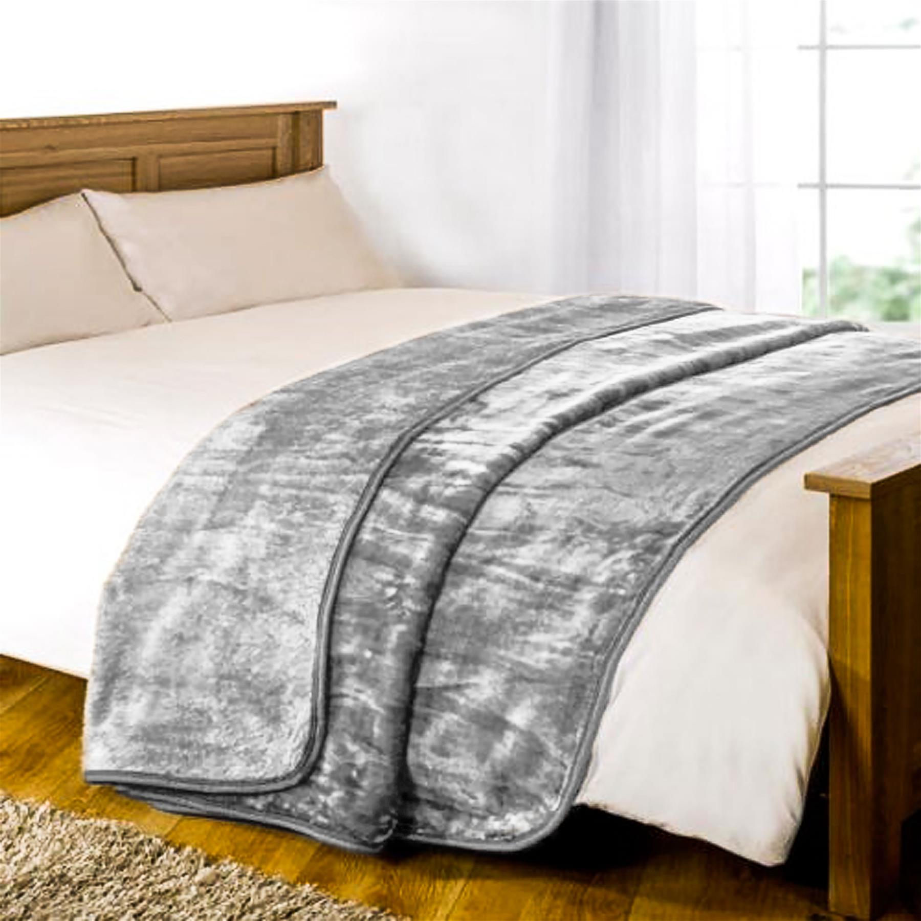 LUXURY FAUX FUR BLANKET BED THROW SOFA SOFT WARM FLEECE THROW SINGLE DOUBLE KING - Picture 39 of 62