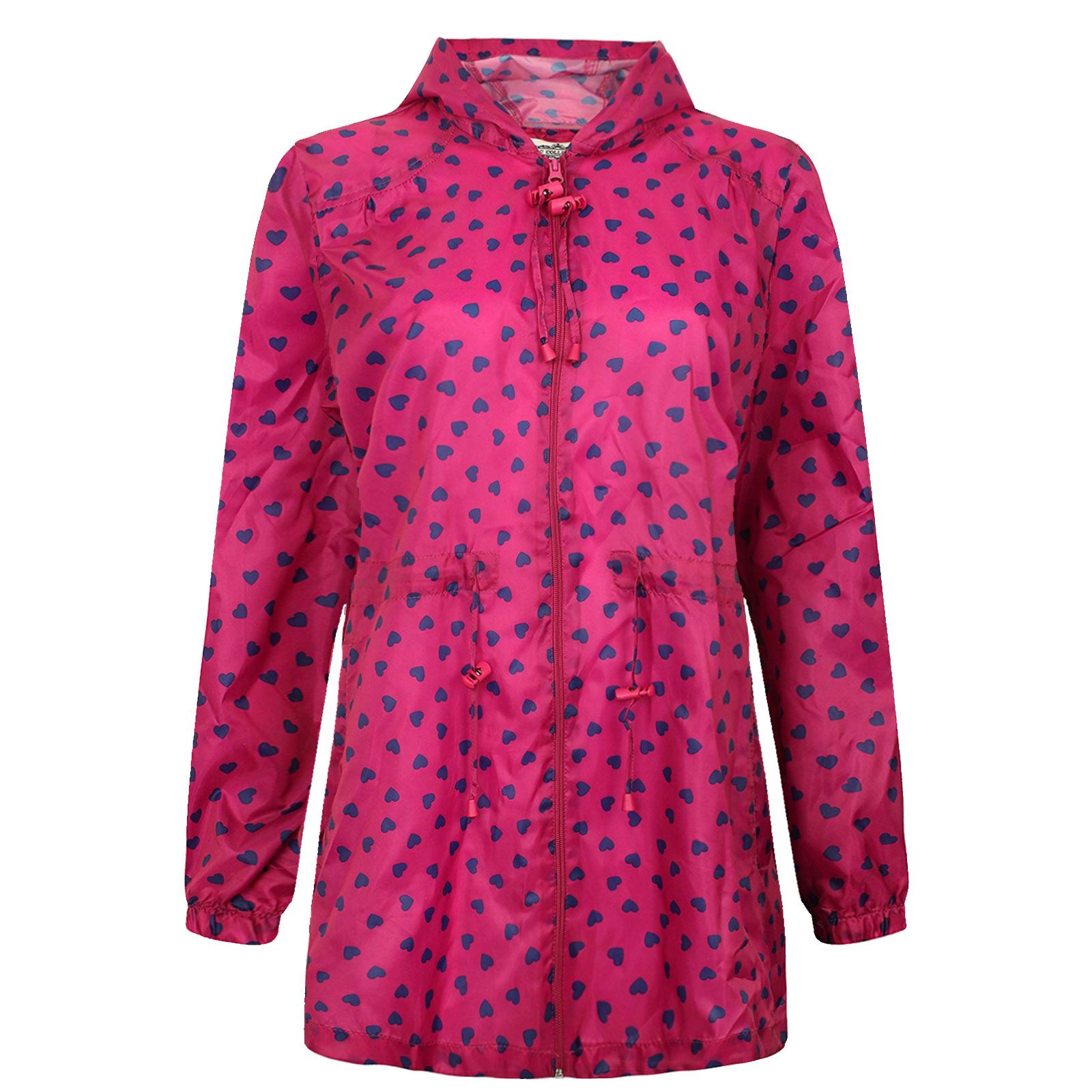 WOMENS LADIES RAIN COAT LIGHT SHOWER PROOF FISHTAIL PARKA CAGOULE