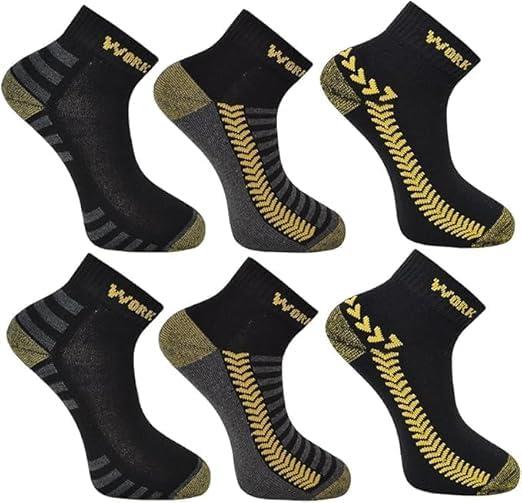 Mens Work Socks Heavy Duty Low Cut Breathable Athletic Ankle Sports Socks 6-11 - Picture 2 of 10