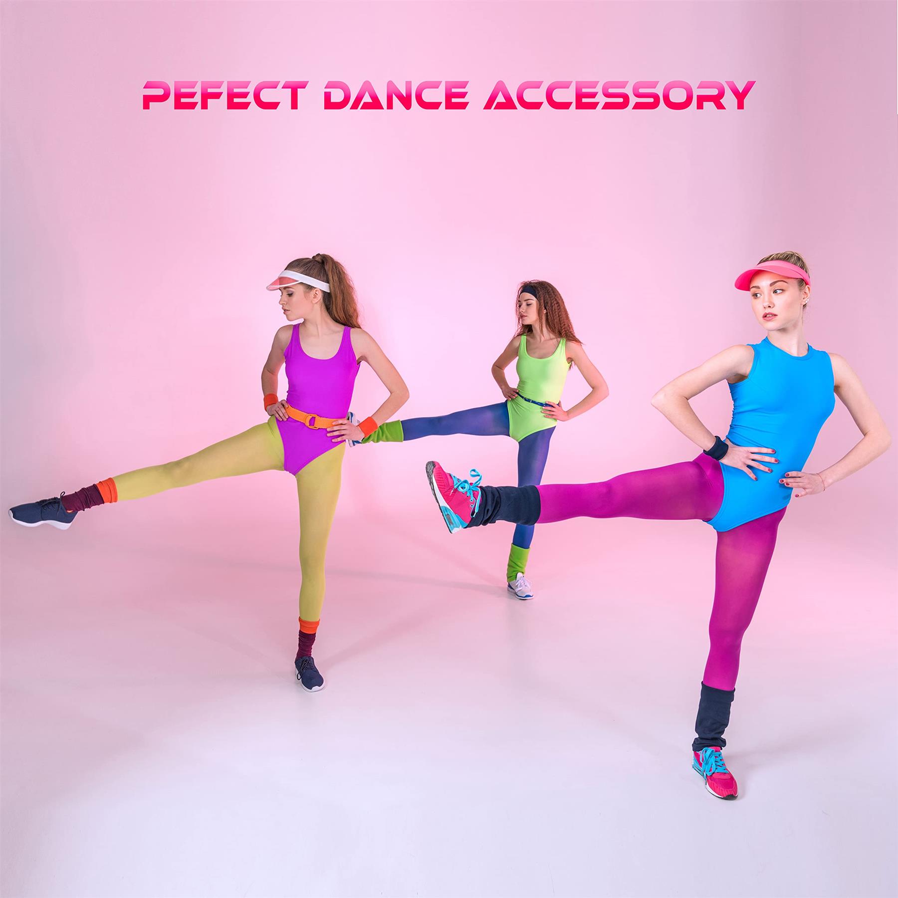 GIRLS TUTU LEG WARMERS 80’S WOMENS FANCY DRESS LADIES DANCE KNEE SOCKS ACCESSORY - Picture 18 of 31
