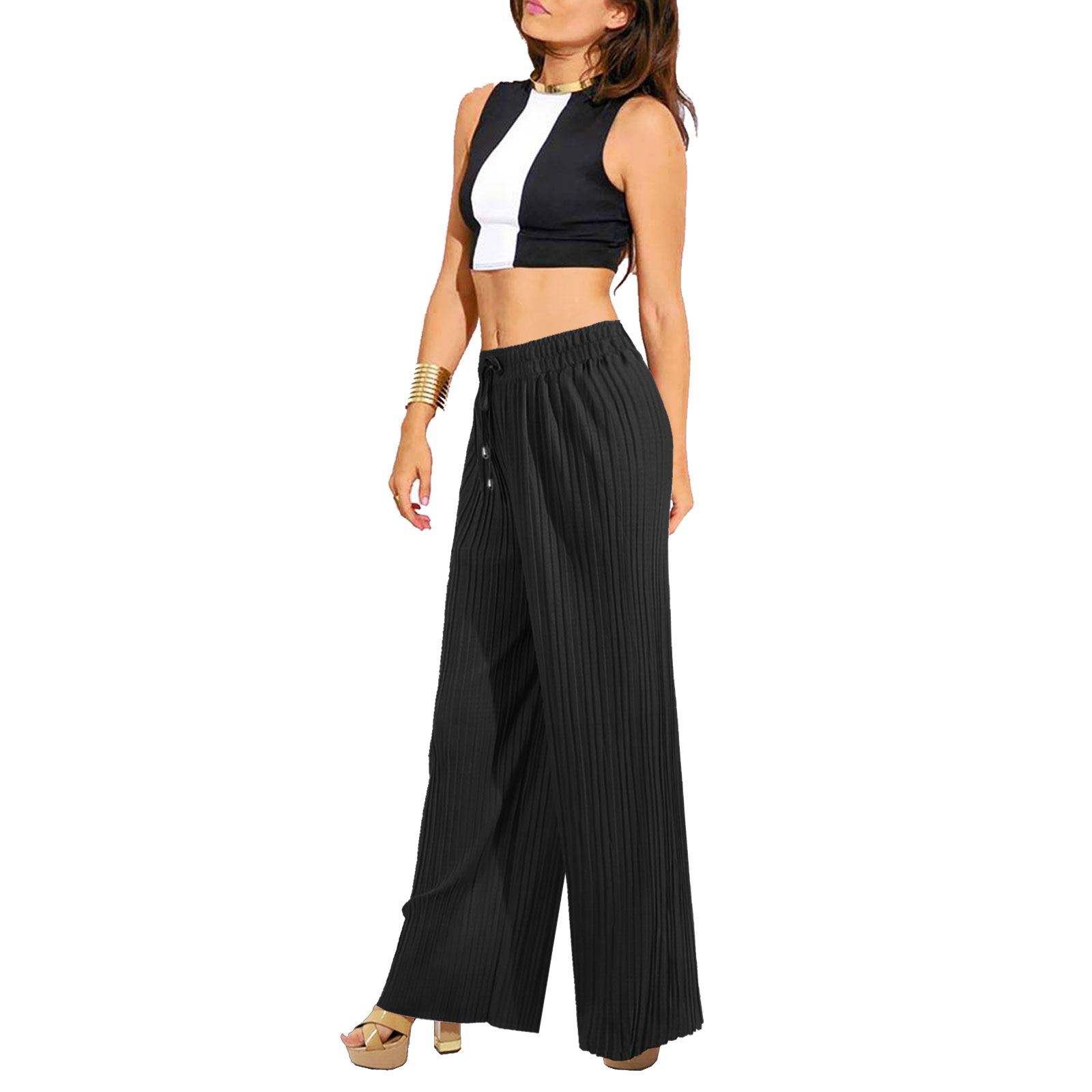 pleated baggy pants