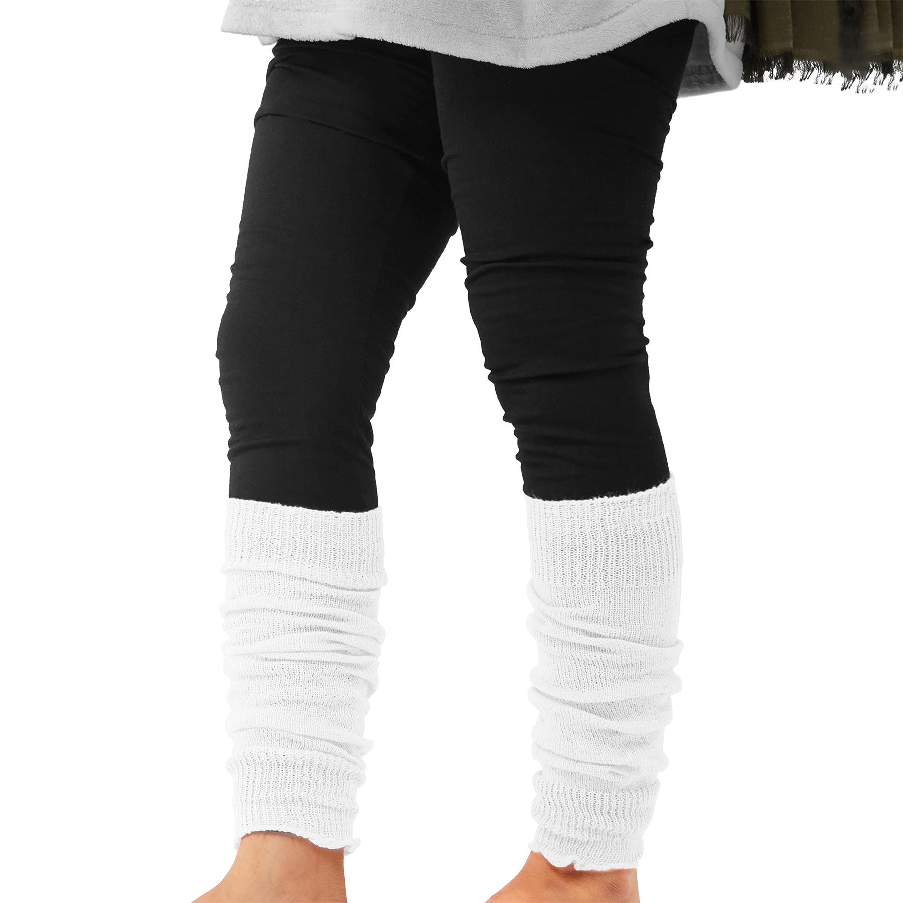 GIRLS TUTU LEG WARMERS 80’S WOMENS FANCY DRESS LADIES DANCE KNEE SOCKS ACCESSORY - Picture 25 of 31