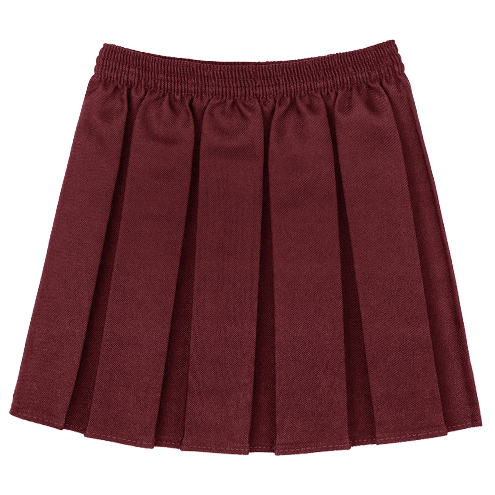 KIDS GIRLS BOX PLEATED SKIRT SCHOOL UNIFORM DRESS MINI SKATER ELASTICATED WAIST - Picture 6 of 8