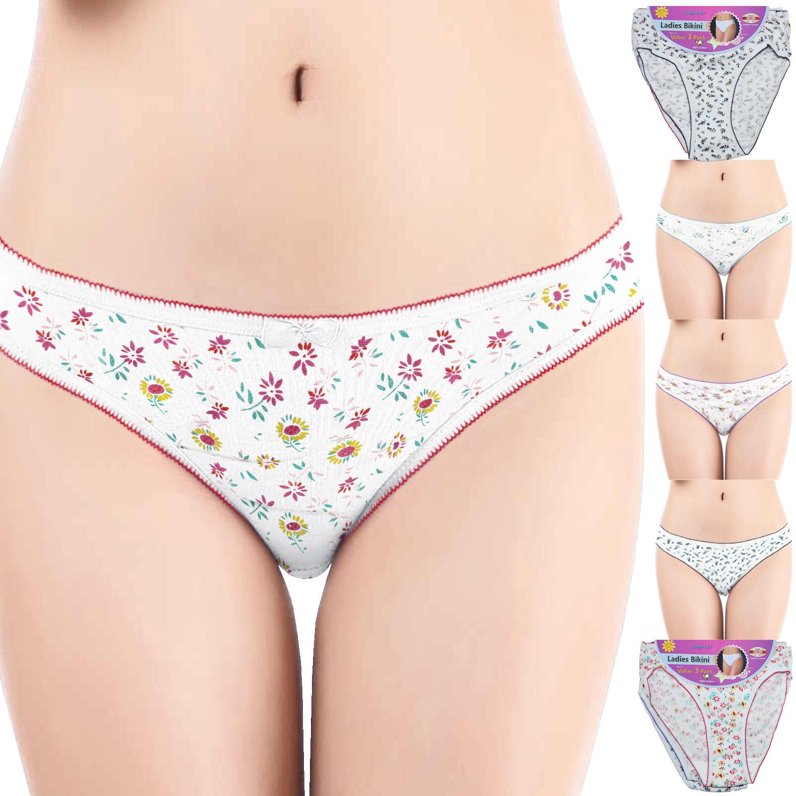 6 X WOMEN'S BIKINI BRIEFS STRETCHY KNICKERS PANTY UNDERWEAR LADIES