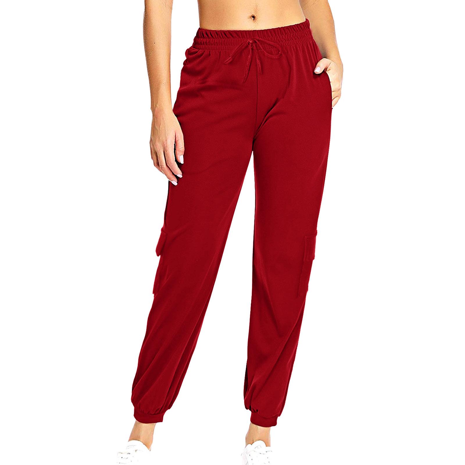 Ladies Cargo Combat Trousers Stretch Womens Elasticated Cotton Joggers Pants - Picture 45 of 51