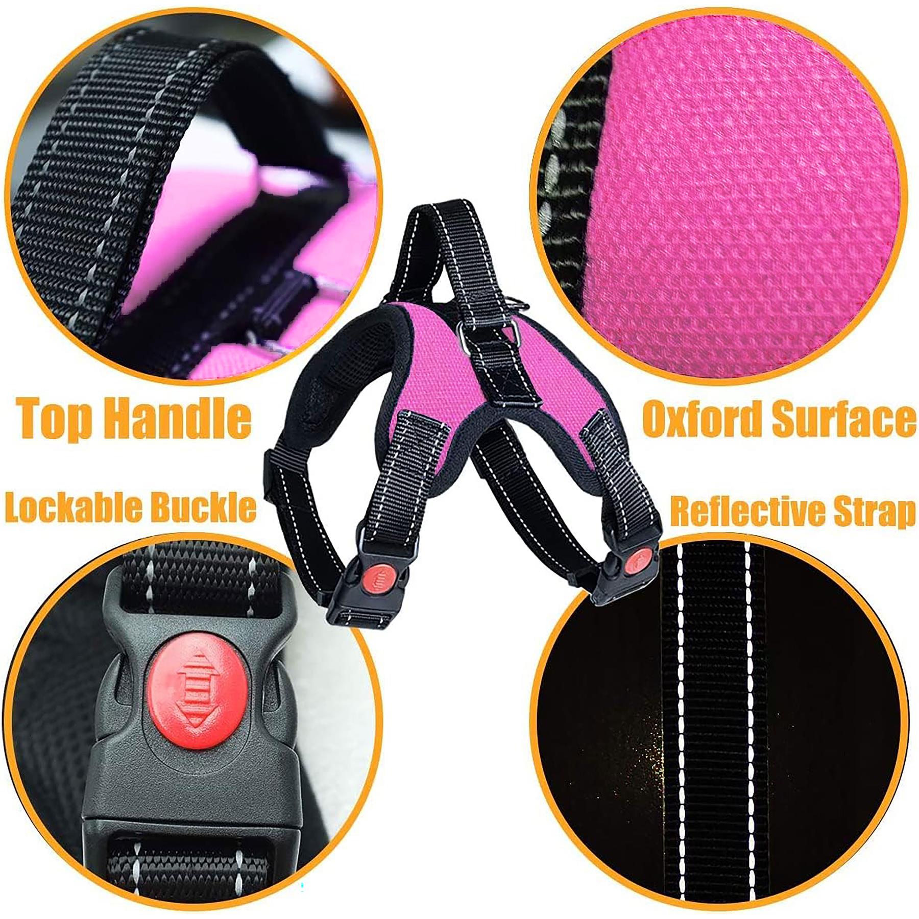 Dog Harness No Pull Strong For Anti Pull Adjustable Soft Reflective Safety Vest