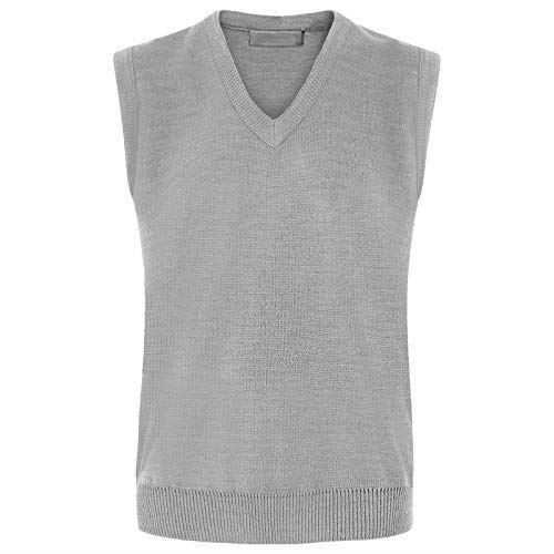 Mens Plain V Neck Sleeveless Sweater Jumper Tank Top Jersey Golf Casual S-5XL - Picture 7 of 11