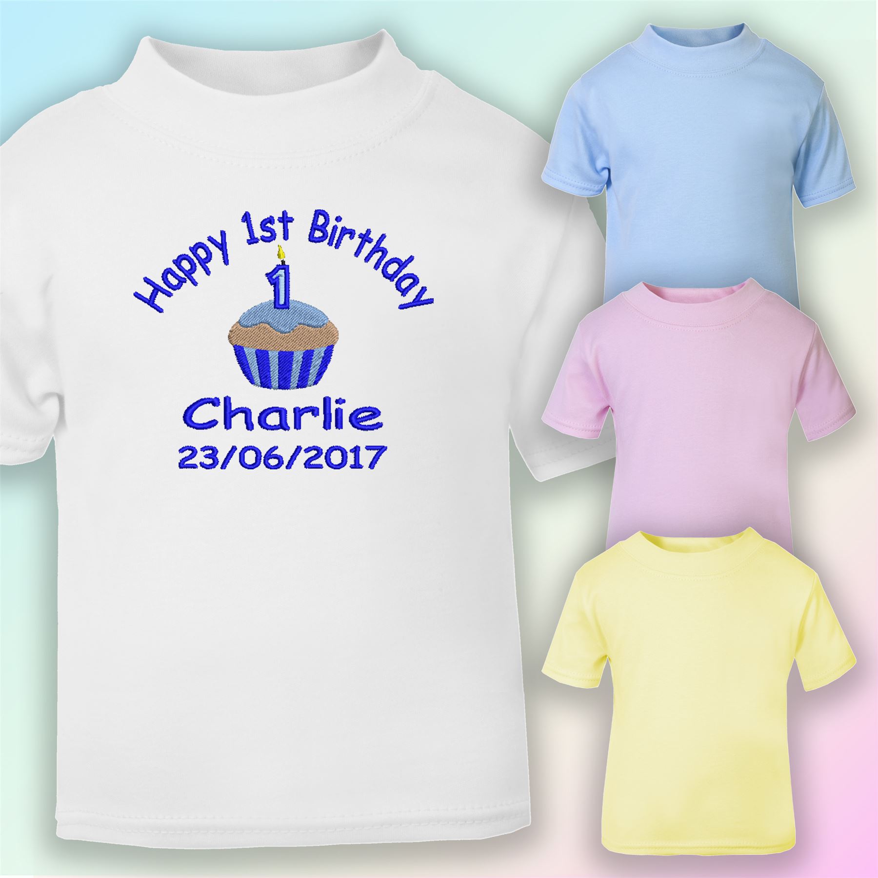 personalised 1st birthday t shirt