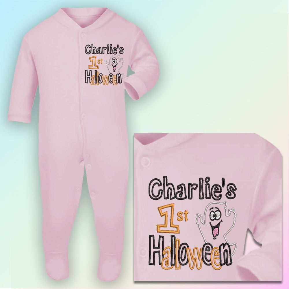 Names Embroidered Baby Romper Babygrow Gift Personalised Wedding Day