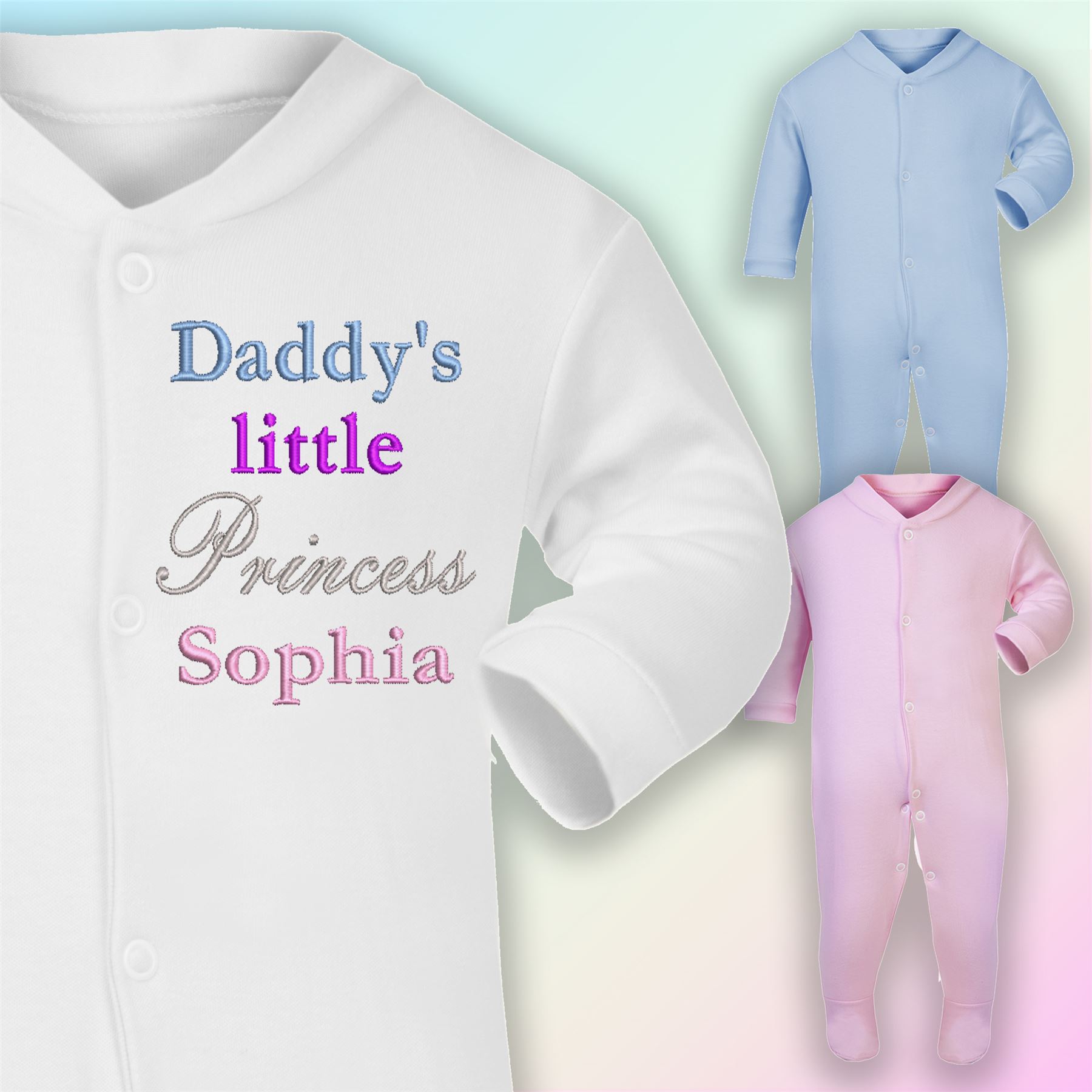 embroidered sleepsuit