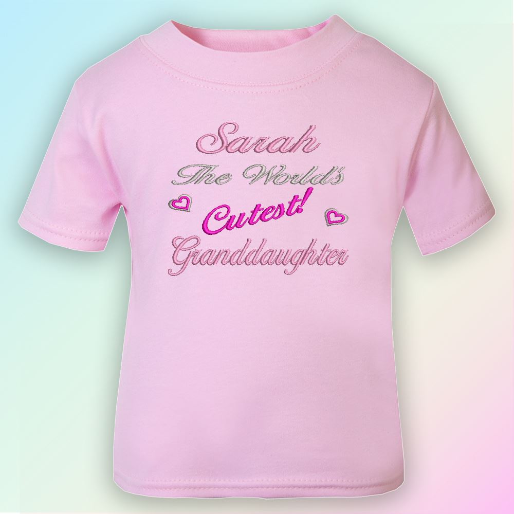 I Love My Grandad Embroidered Baby Bandana Dribble Bib Gift Grandchild Heart