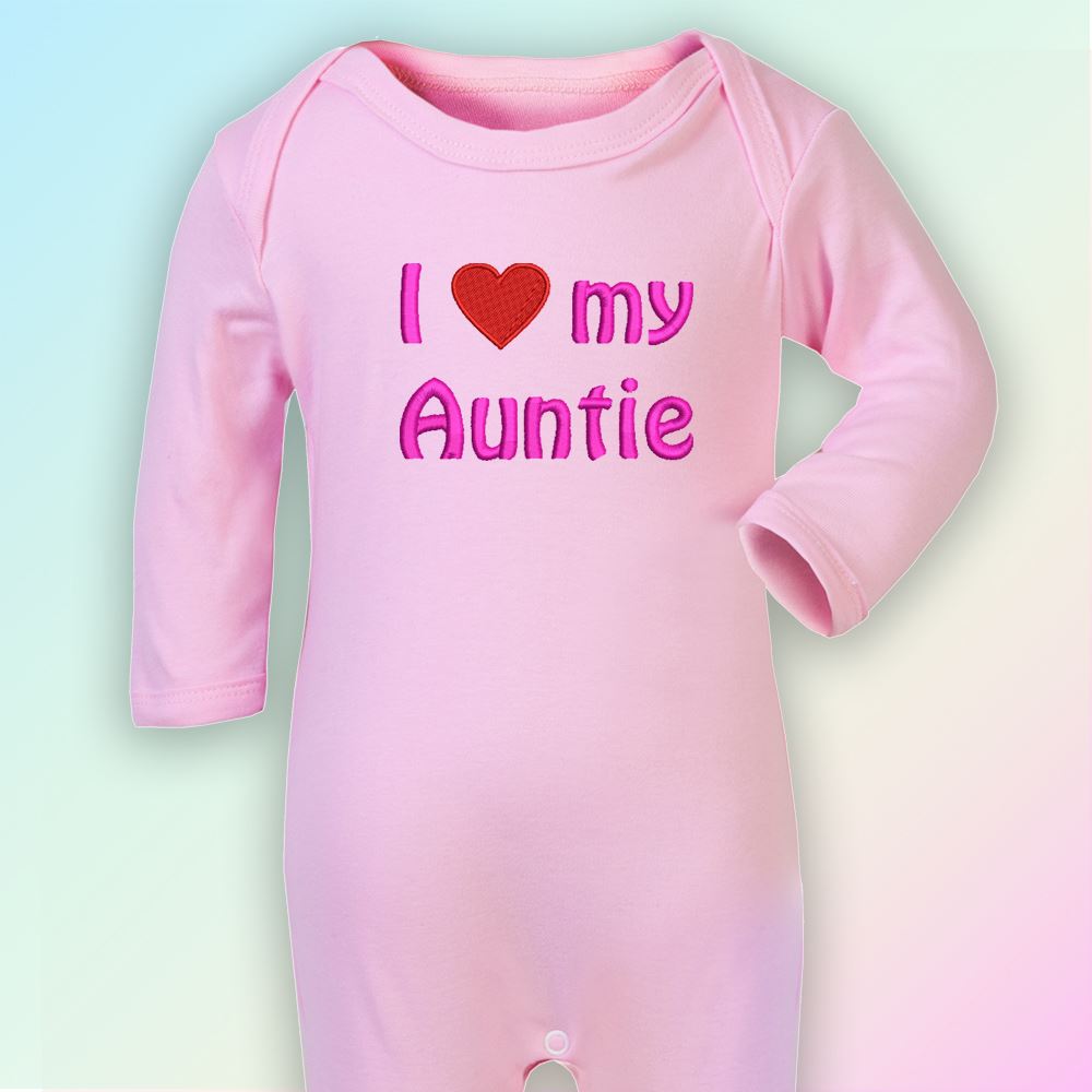 Be Jealous I Have The Best Auntie Embroidered Baby Romper Babygrow Gift