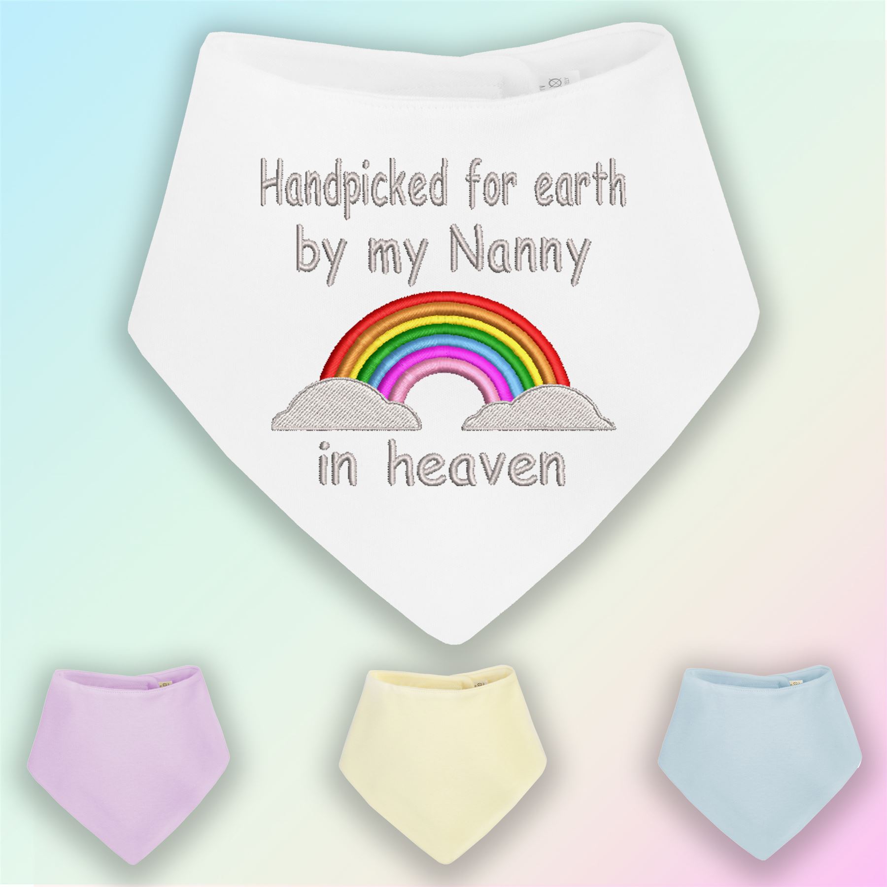 Handpicked for Earth Grandad Embroidered Baby Pull-Over Bib Gift Heaven