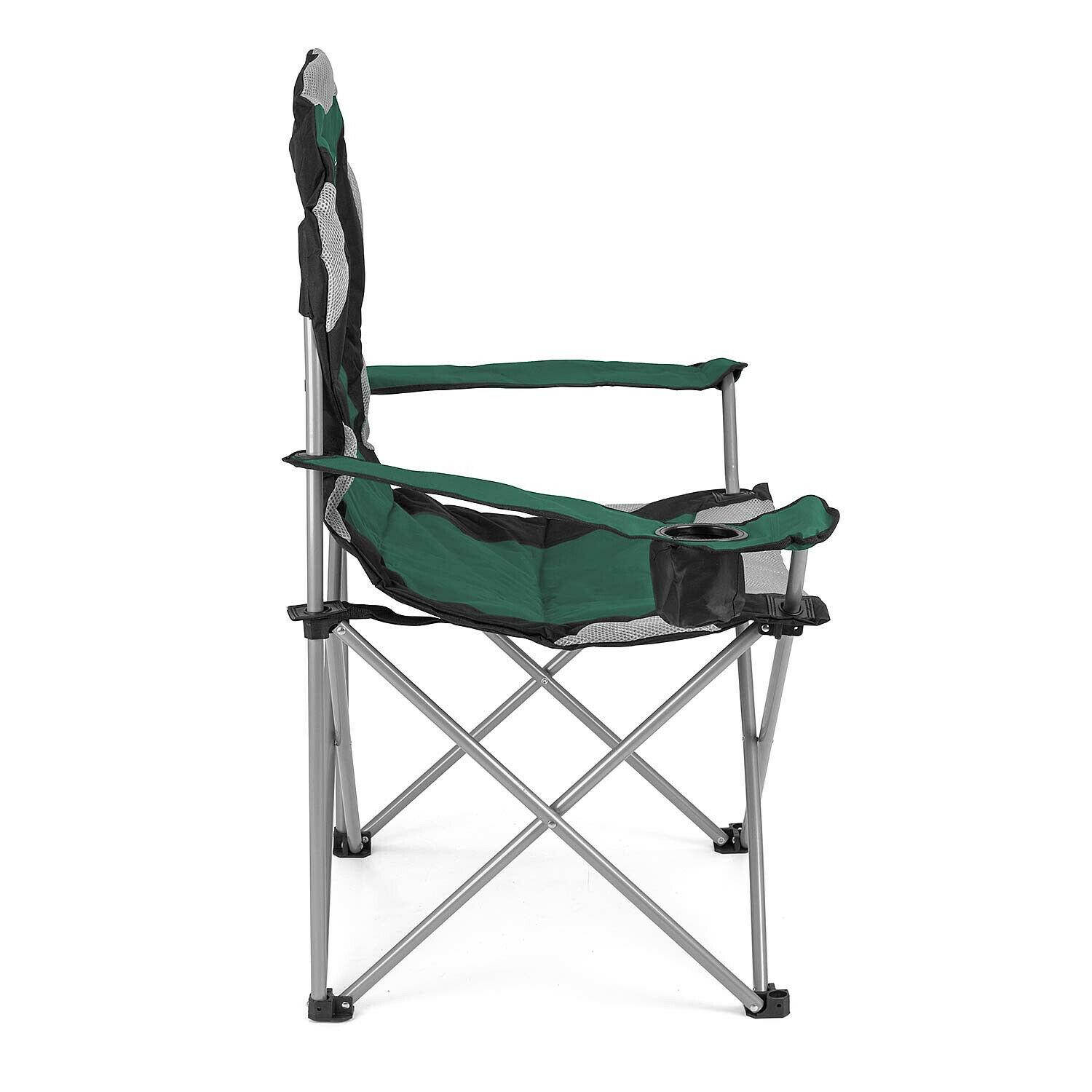 Folding Camping Chairs Heavy Duty Luxury Padded High Back Director