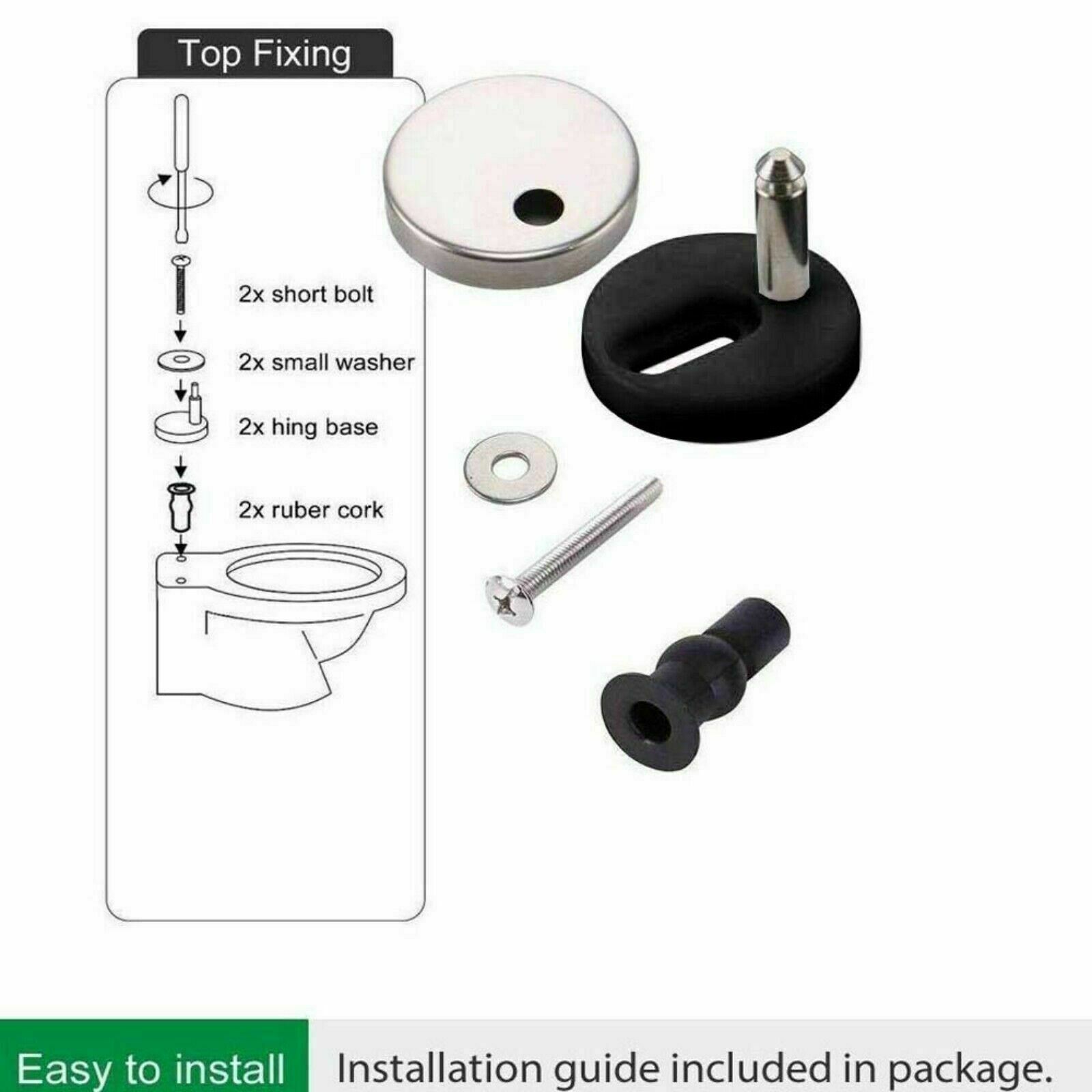 Luxury Toilet Seat Soft Close Heavy Duty Quick Release Top Fitting Hinges WC eBay