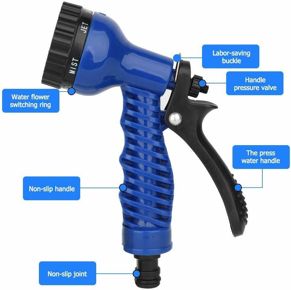 Expandable Garden Hose Pipe Spray Gun Flexible Expanding Stretch Pipes