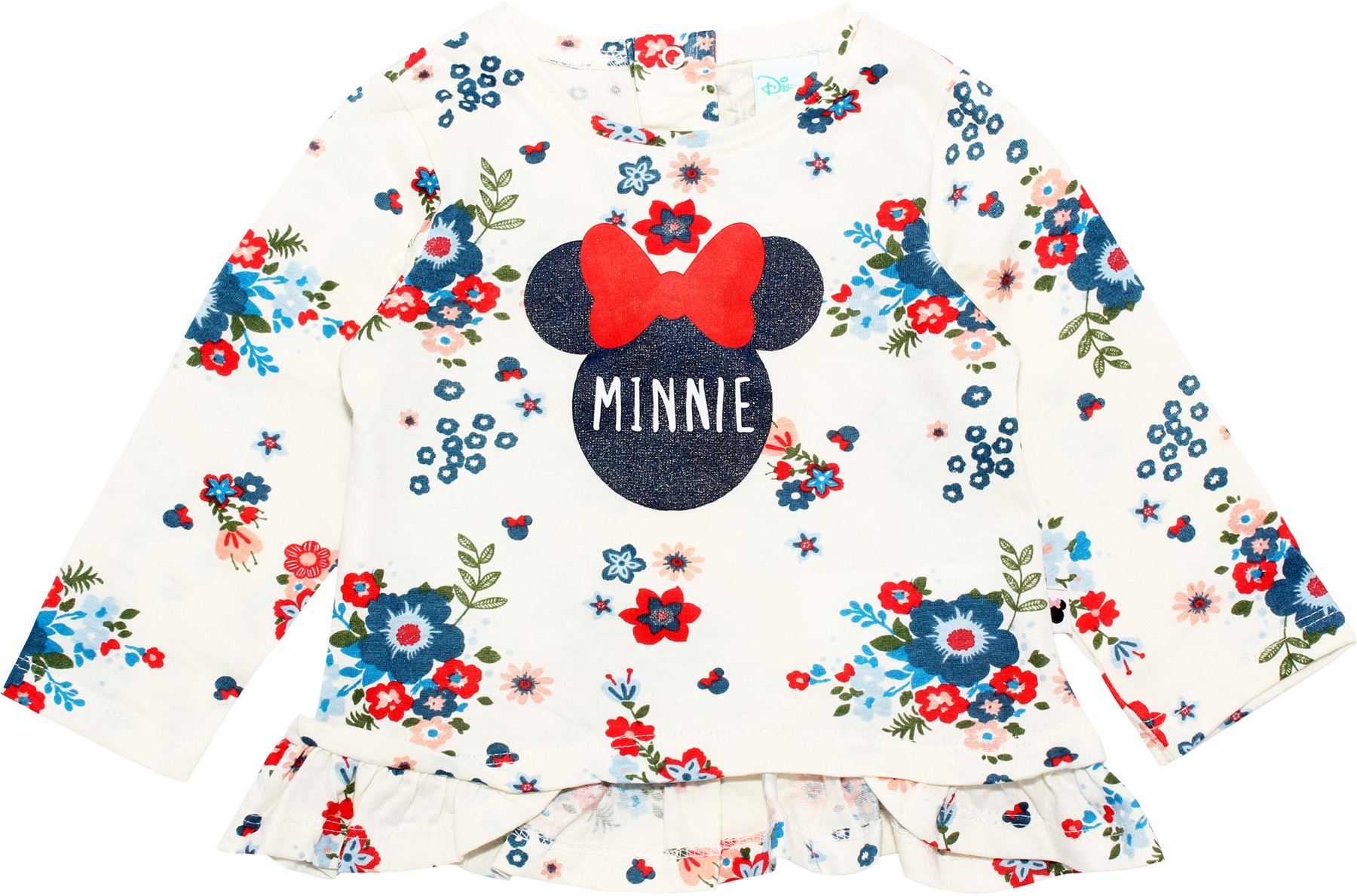 Minnie Mouse Girls Sequins Reversible Stripe Long Sleeve T Shirt 2-8 Years